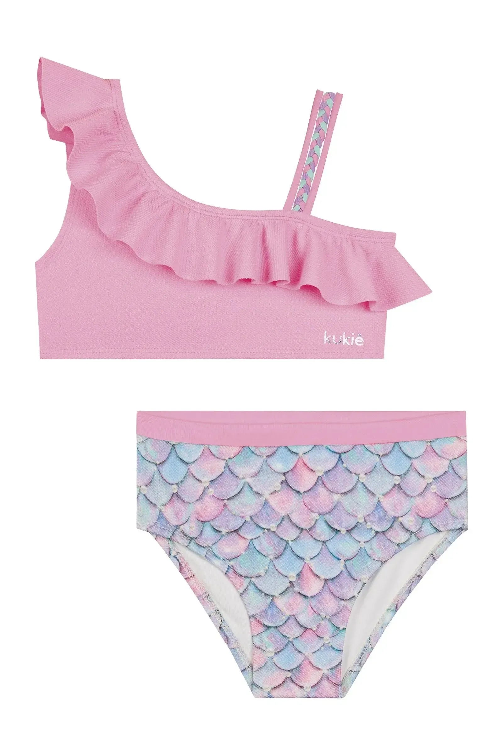 Biquíni em Malha Jacquard Textura com Proteção UV50+ 87445 Kukiê Infantil Menina