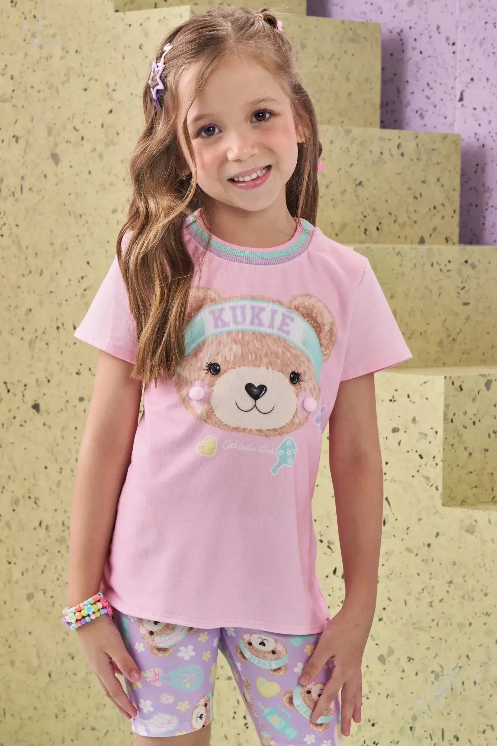 Blusa Alongada em Meia Malha 88630 Kukiê Infantil Menina