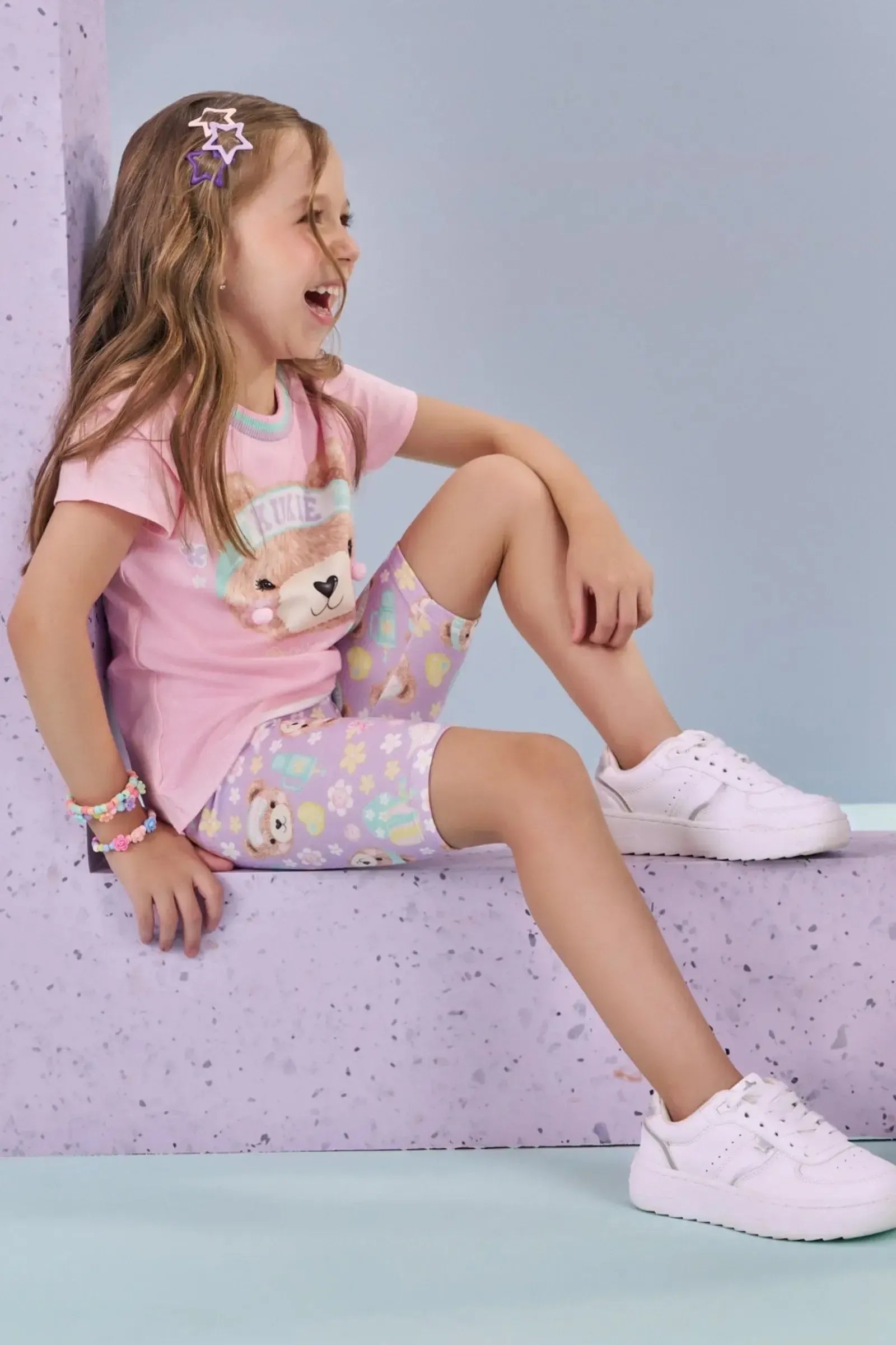 Blusa Alongada em Meia Malha 88630 Kukiê Infantil Menina