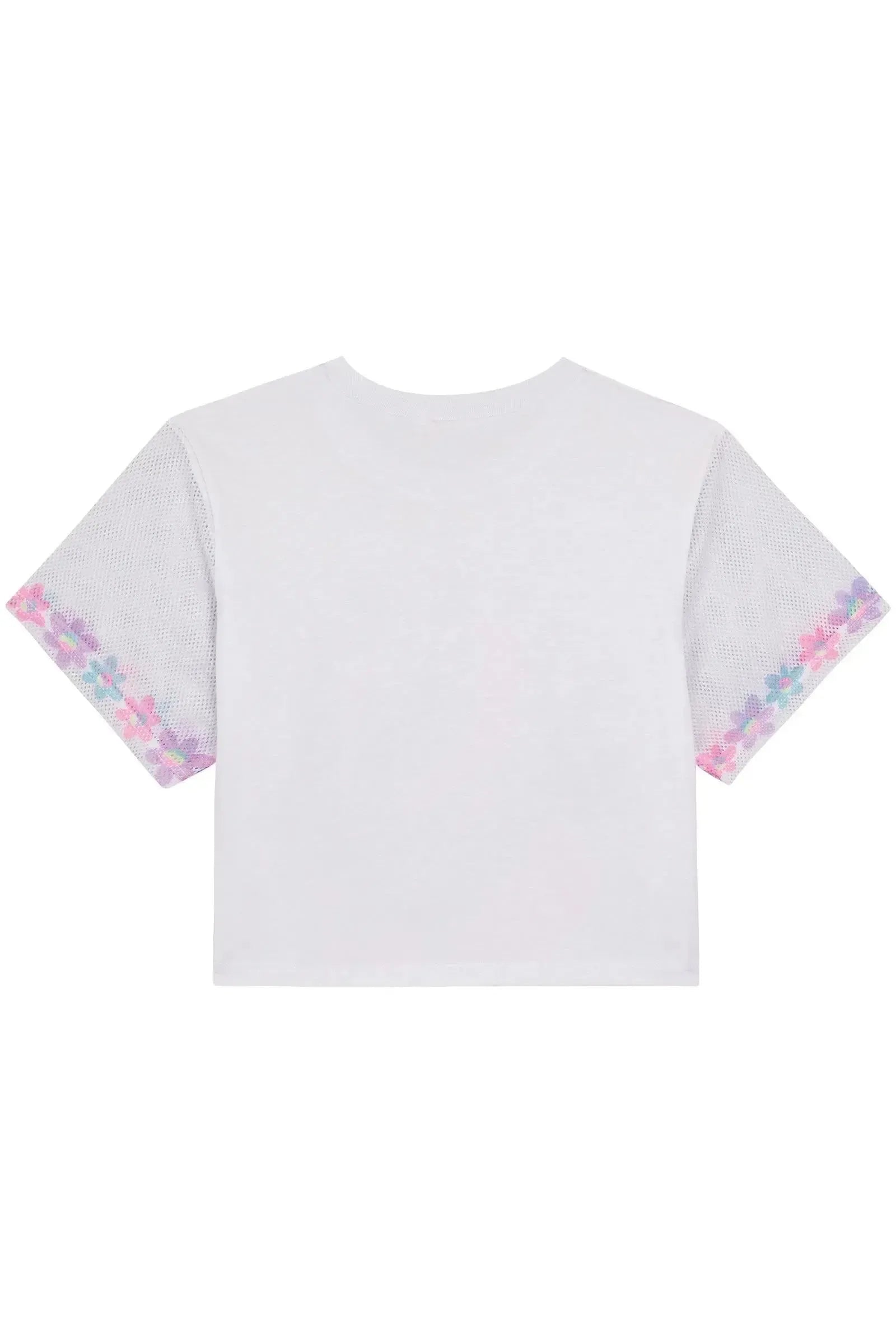 Blusa Boxy Over em Meia Malha e Tela 88176 Kukiê Infantil Menina
