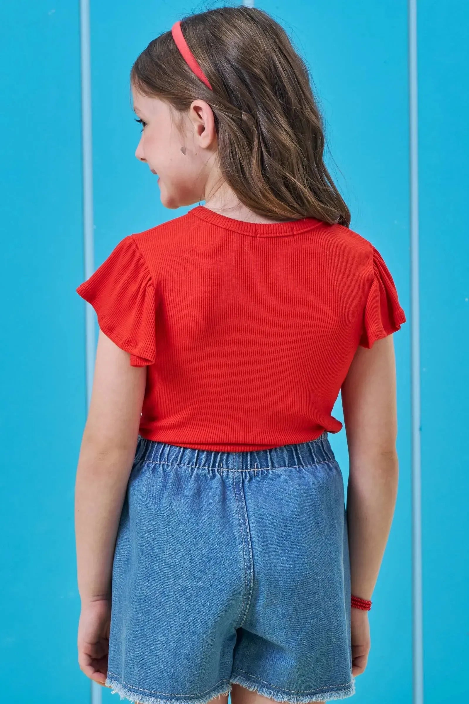Blusa em Canelado de Viscose 98075 Kukiê Infantil Menina