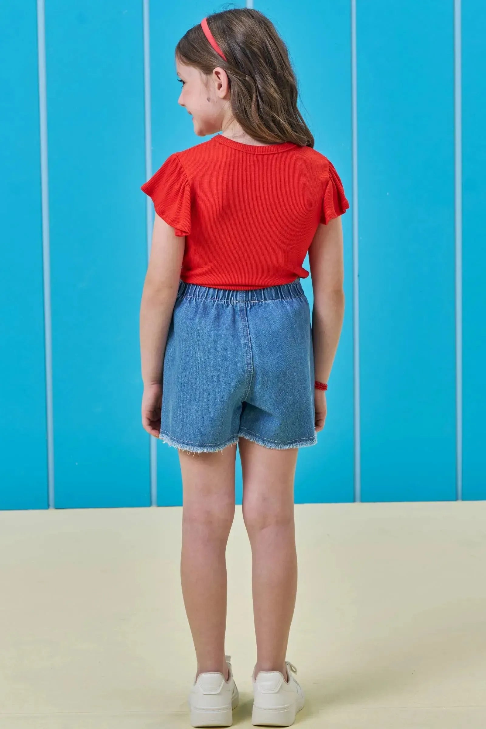 Blusa em Canelado de Viscose 98075 Kukiê Infantil Menina
