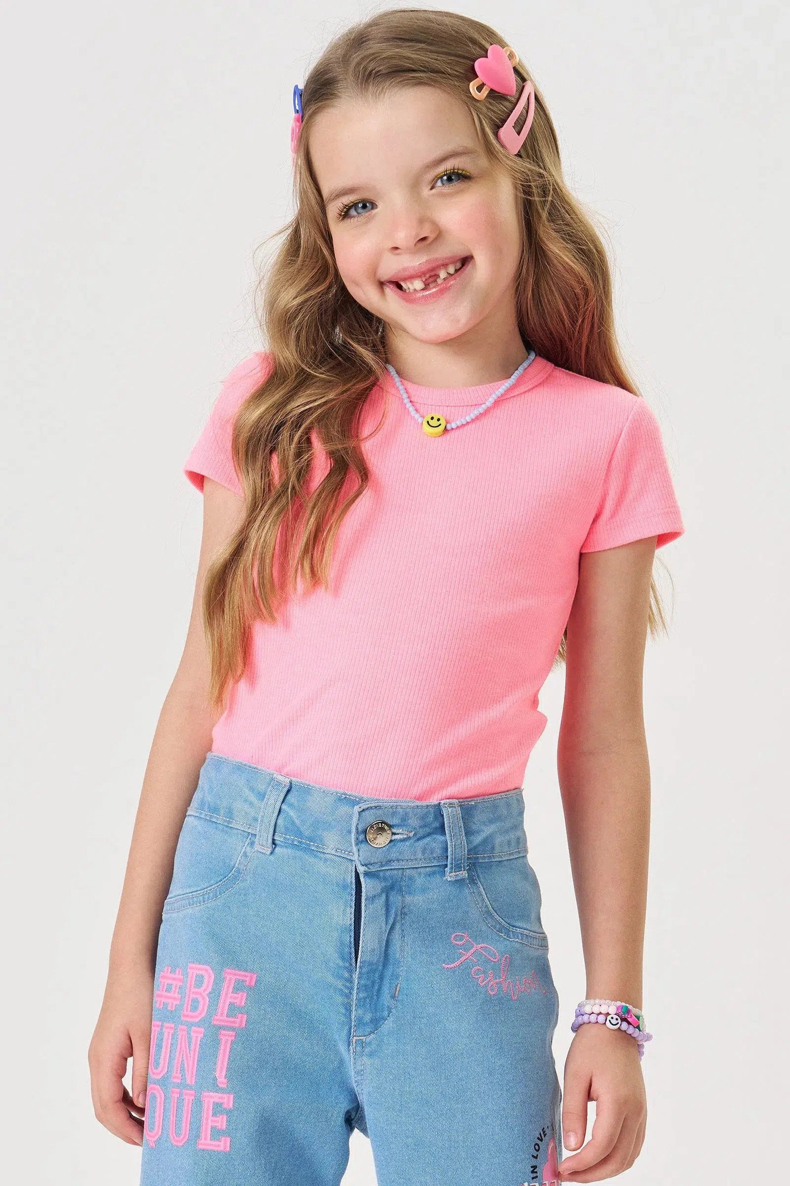 Blusa Infantil Menina em Canelado Liz 82341 Kukiê