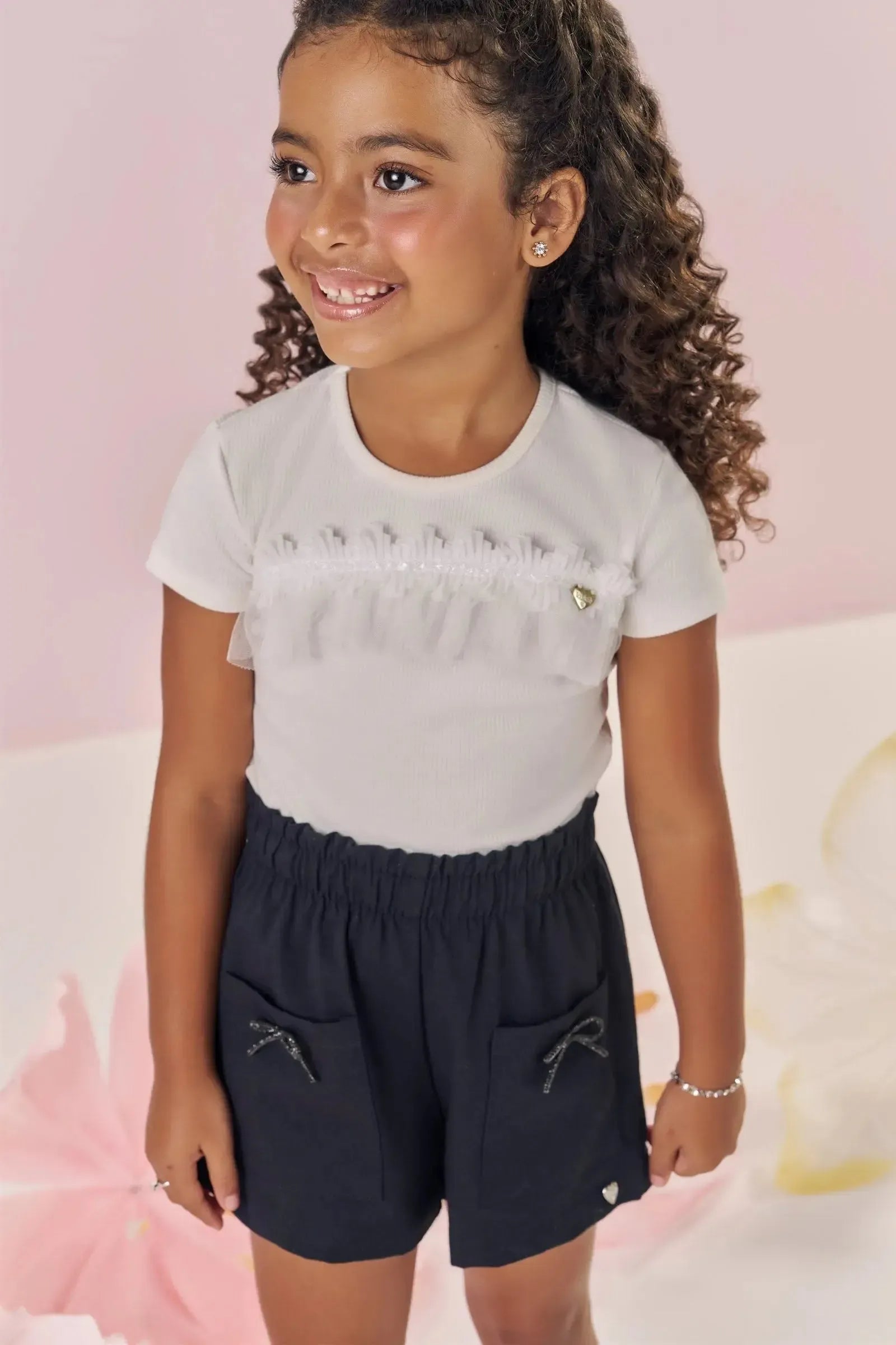 Blusa em Canelado Liz 87003 Kukiê Infantil Menina
