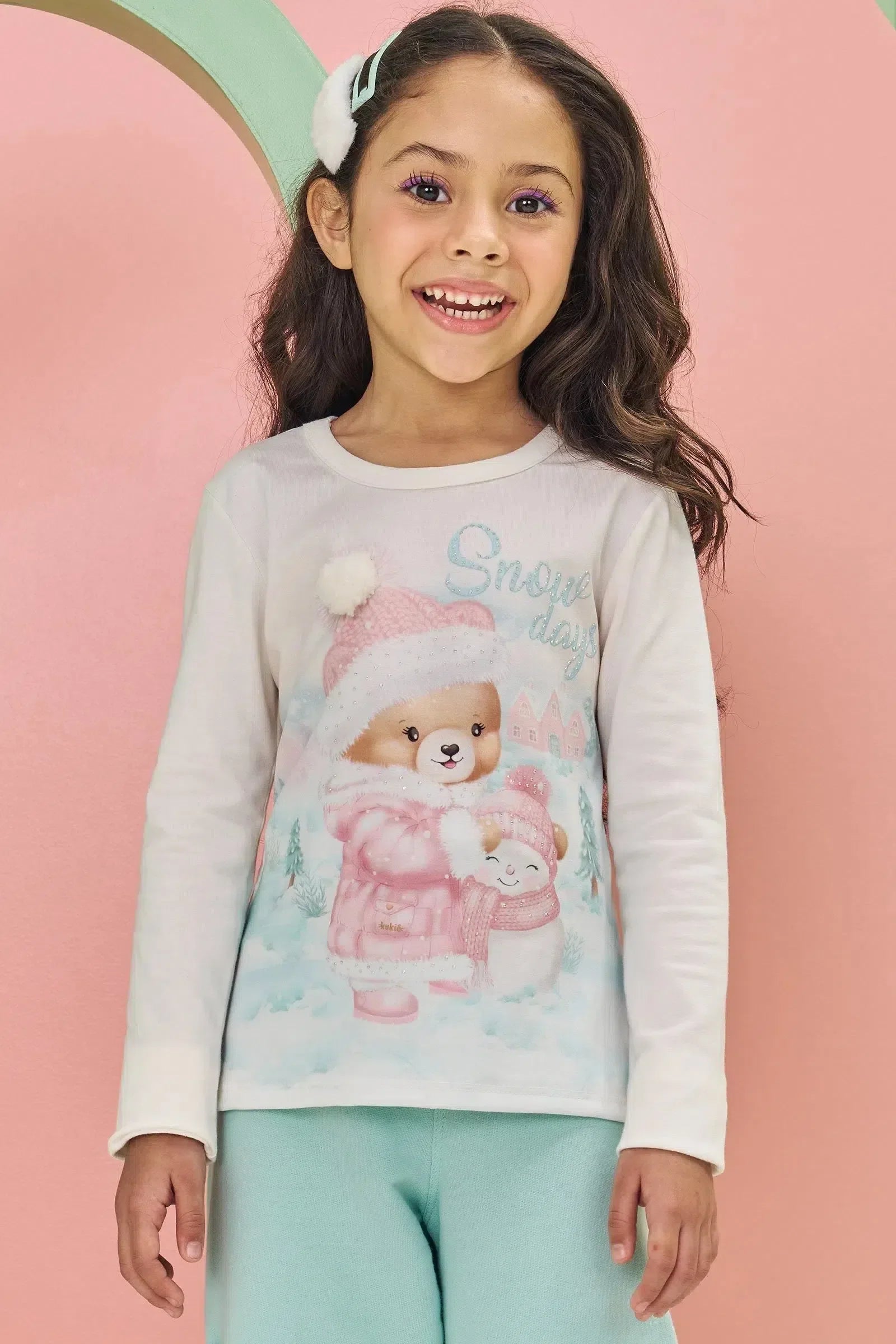 Blusa em Cotton 79750 Kukiê Infantil Menina