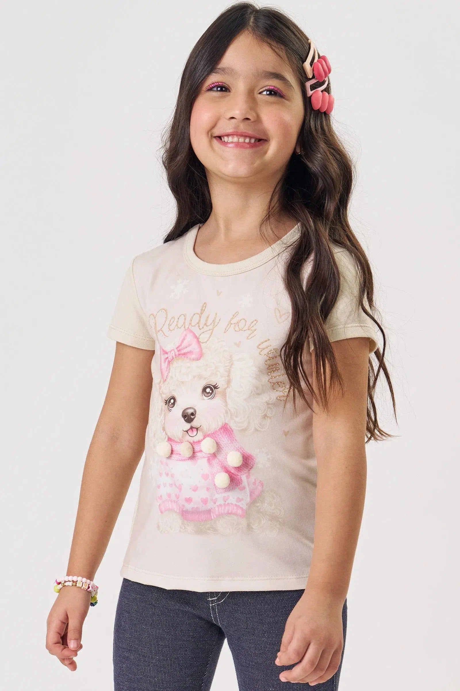 Blusa Infantil Menina em Cotton 82338 Kukiê