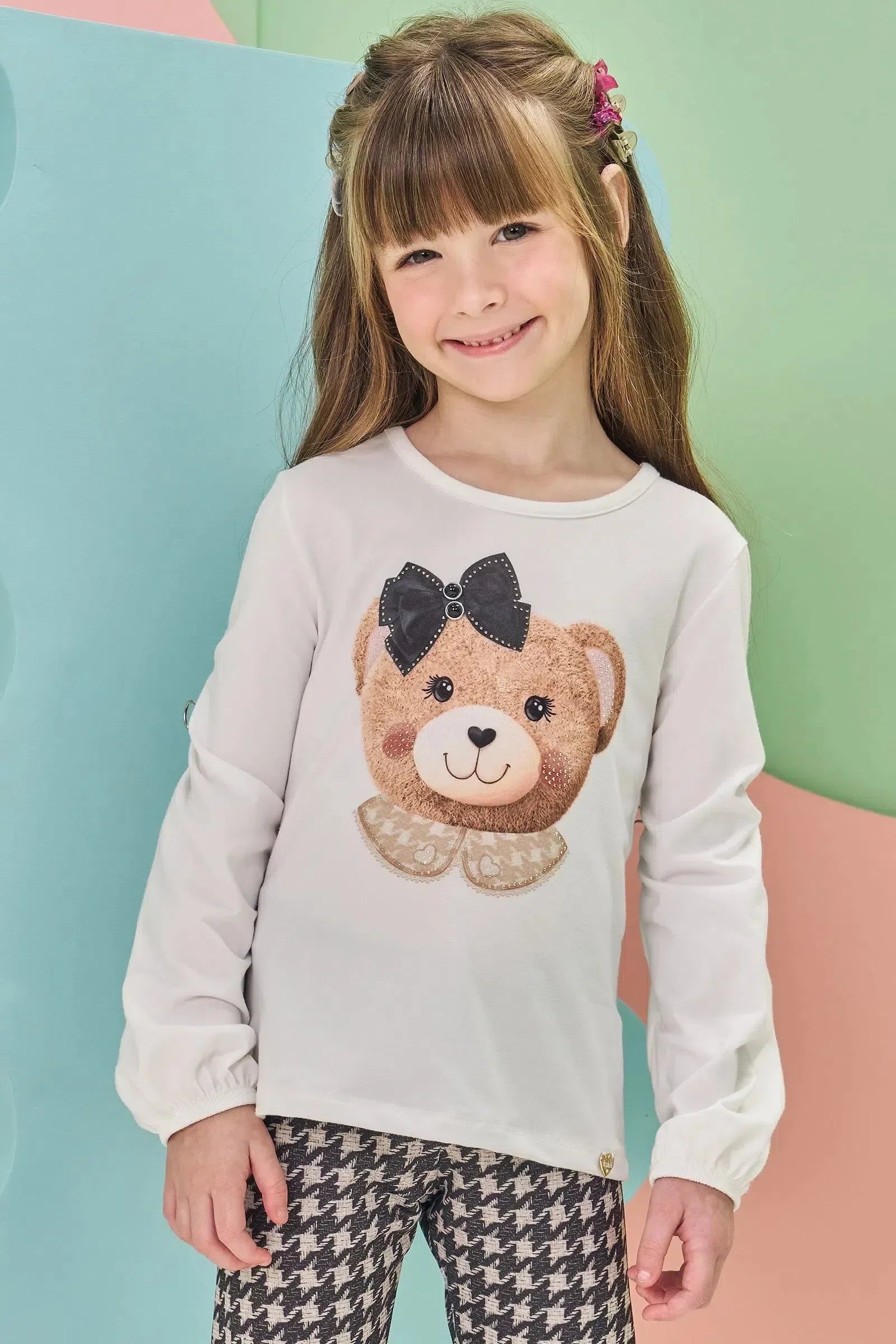 Blusa em Malha Comfy 79746 Kukiê Infantil Menina