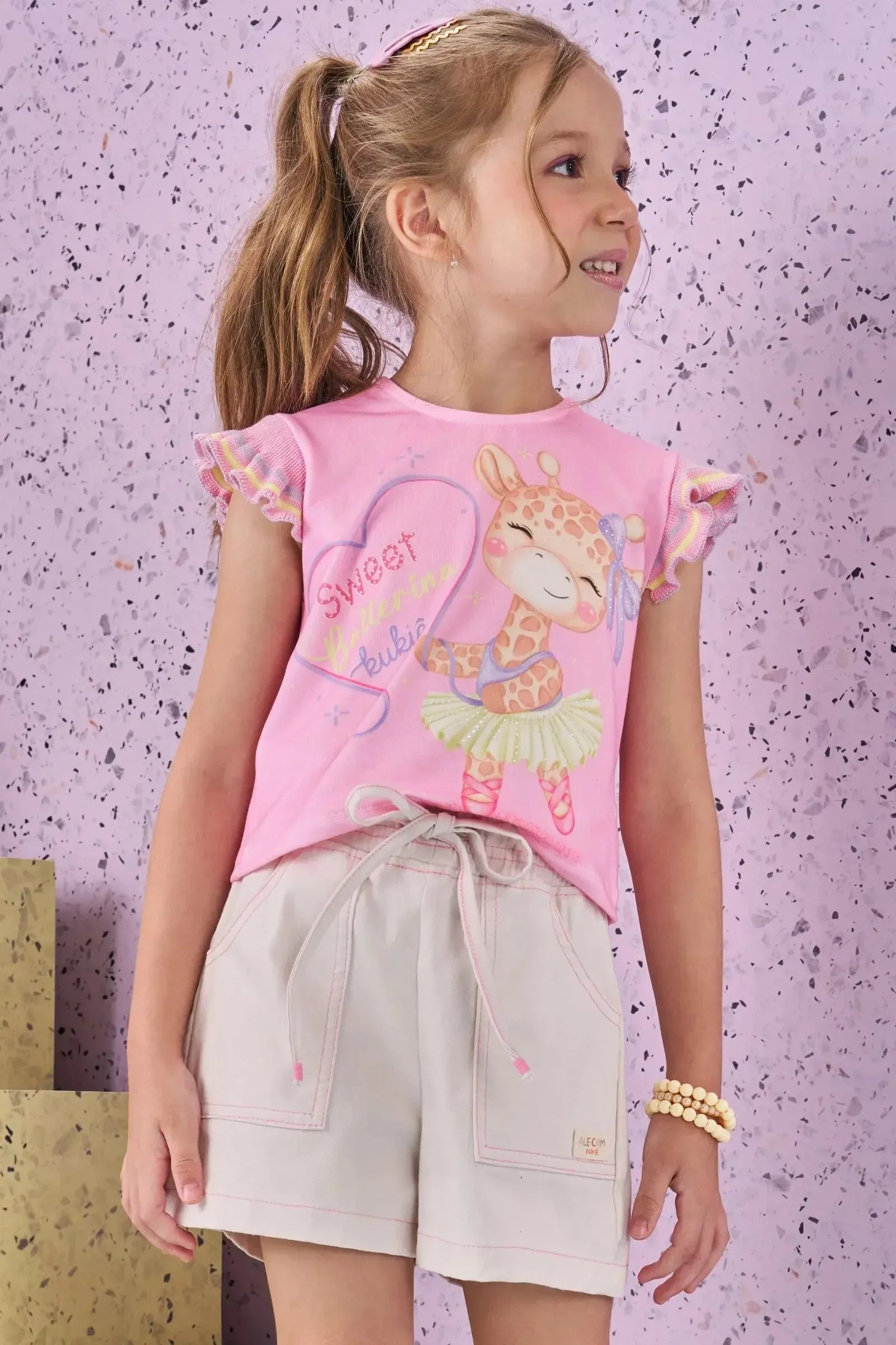 Blusa em Malha Power 88618 Kukiê Infantil Menina