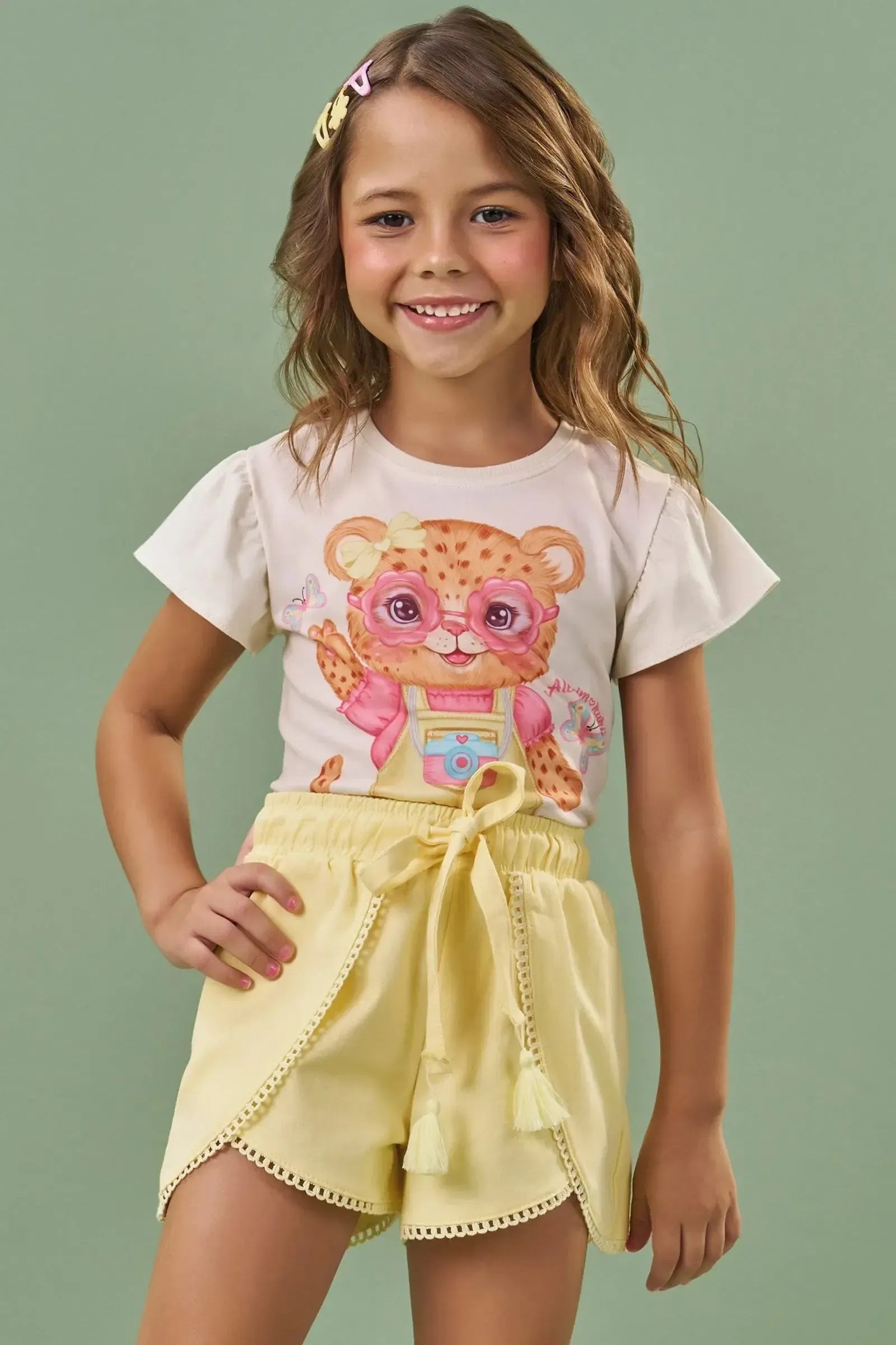 Blusa em Meia Malha 88040 Kukiê Infantil Menina
