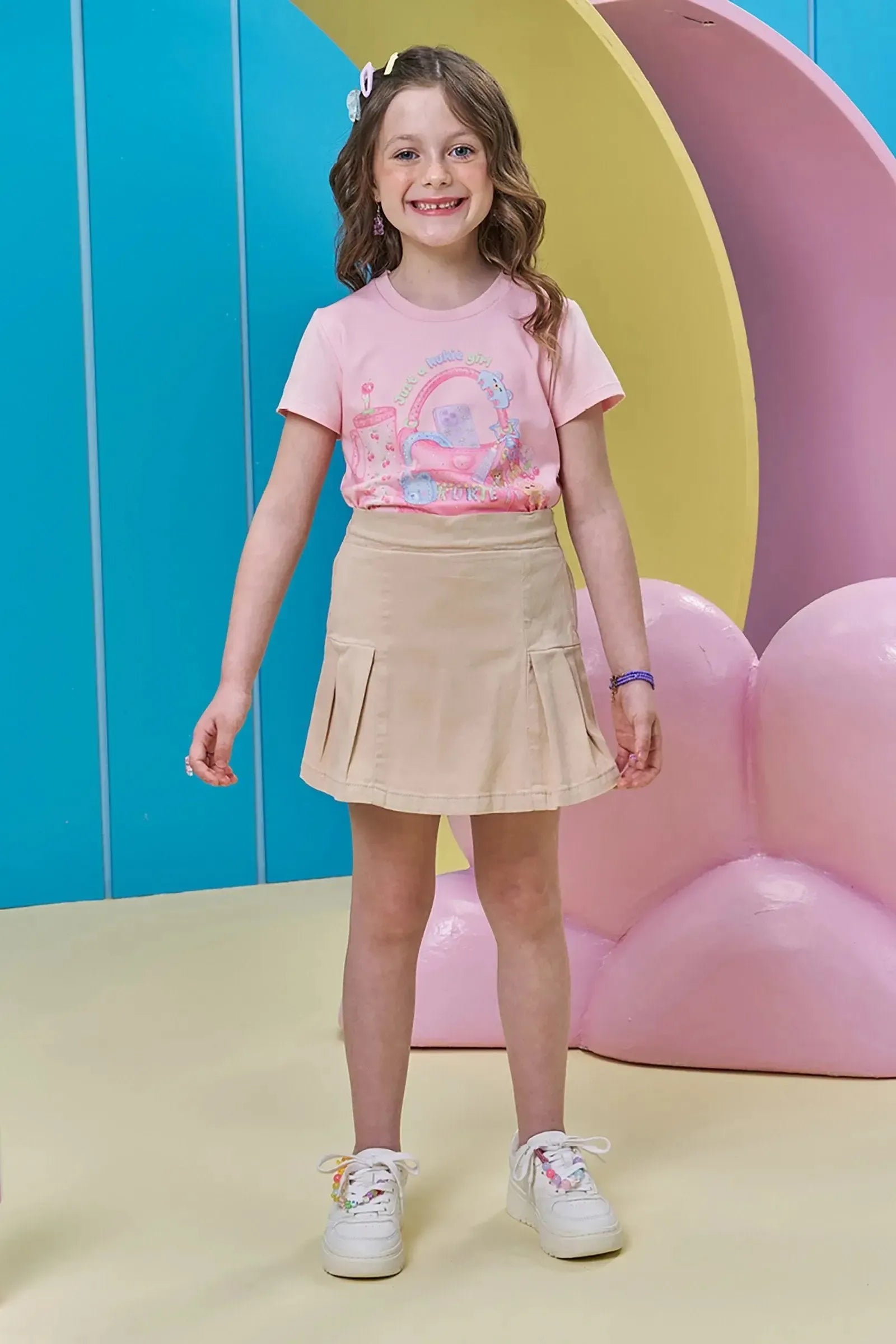Blusa em Meia Malha 95432 Kukiê Infantil Menina