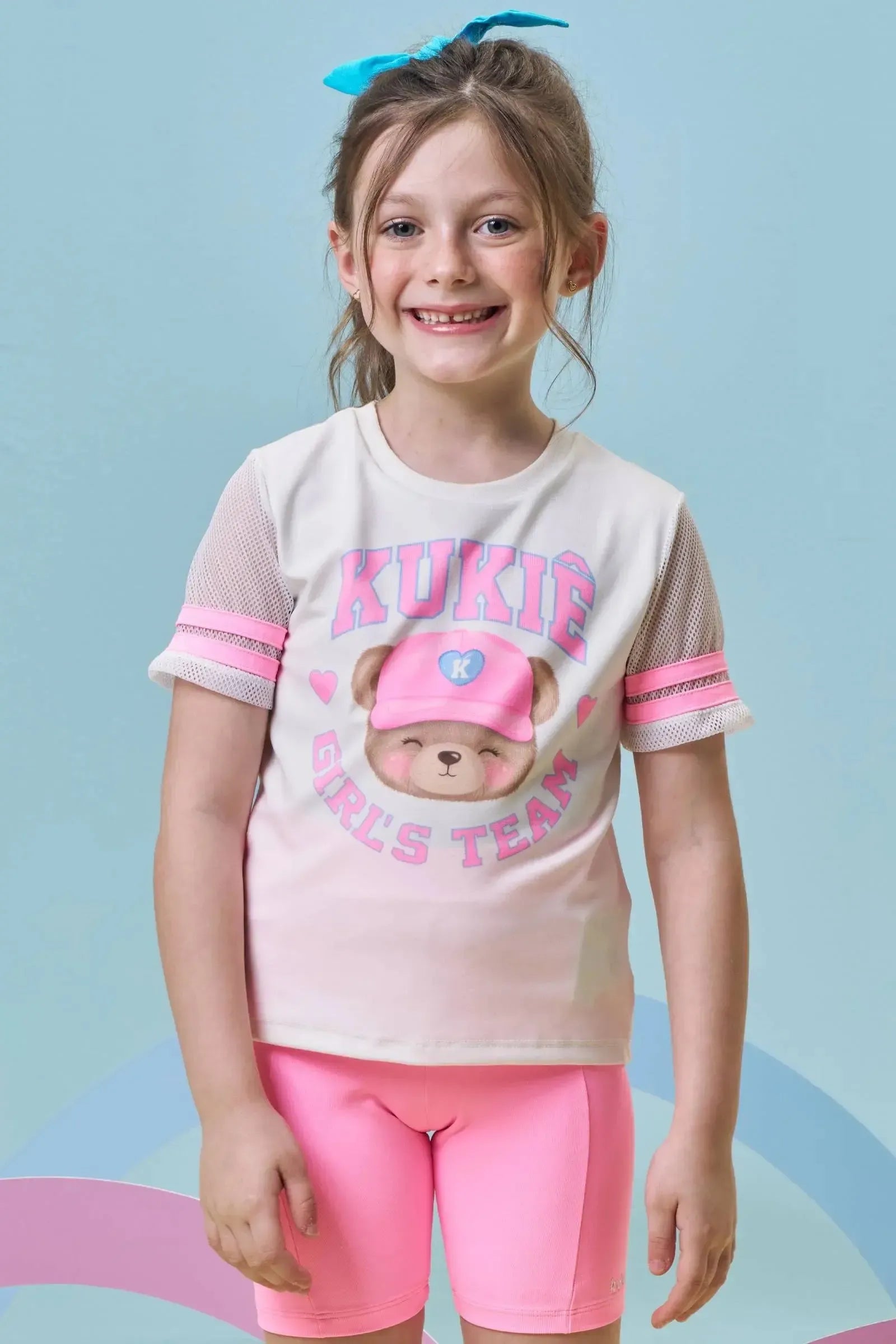 Blusa em Meia Malha e Tela 96989 Kukiê Infantil Menina