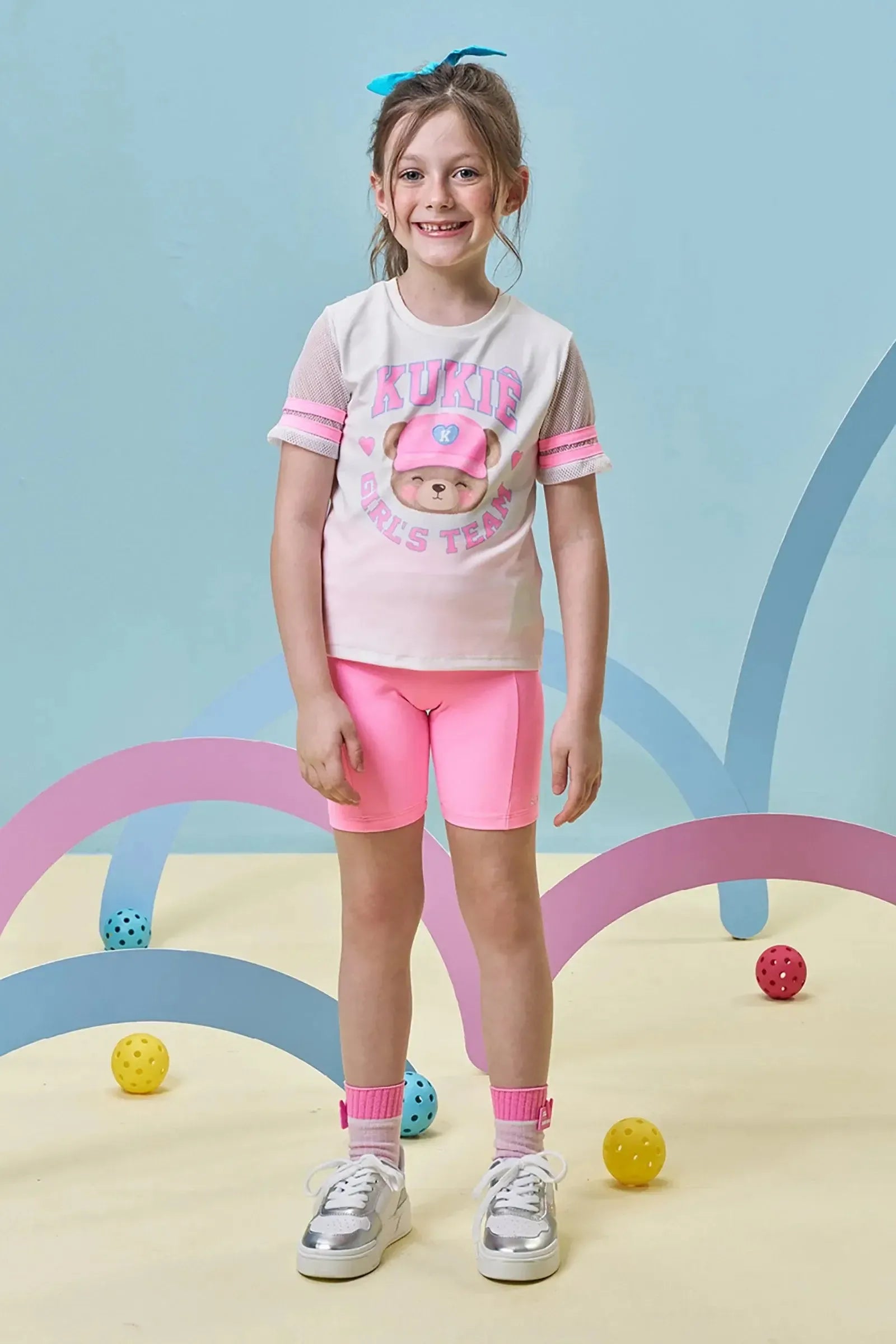Blusa em Meia Malha e Tela 96989 Kukiê Infantil Menina