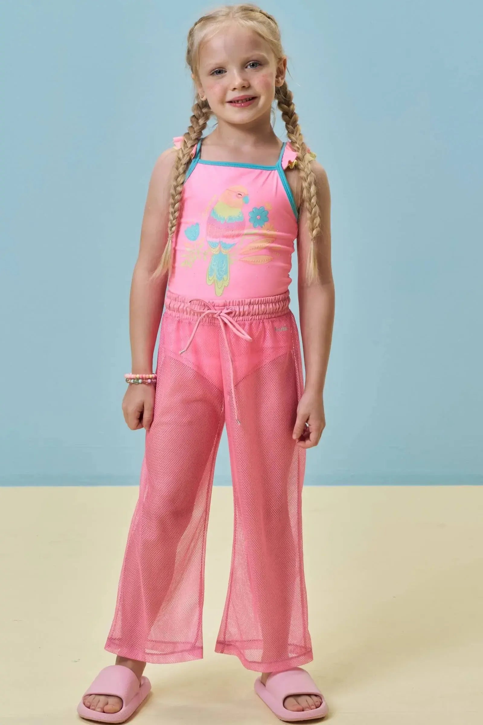Calça em Tela Fashion 96449 Kukiê Infantil Menina