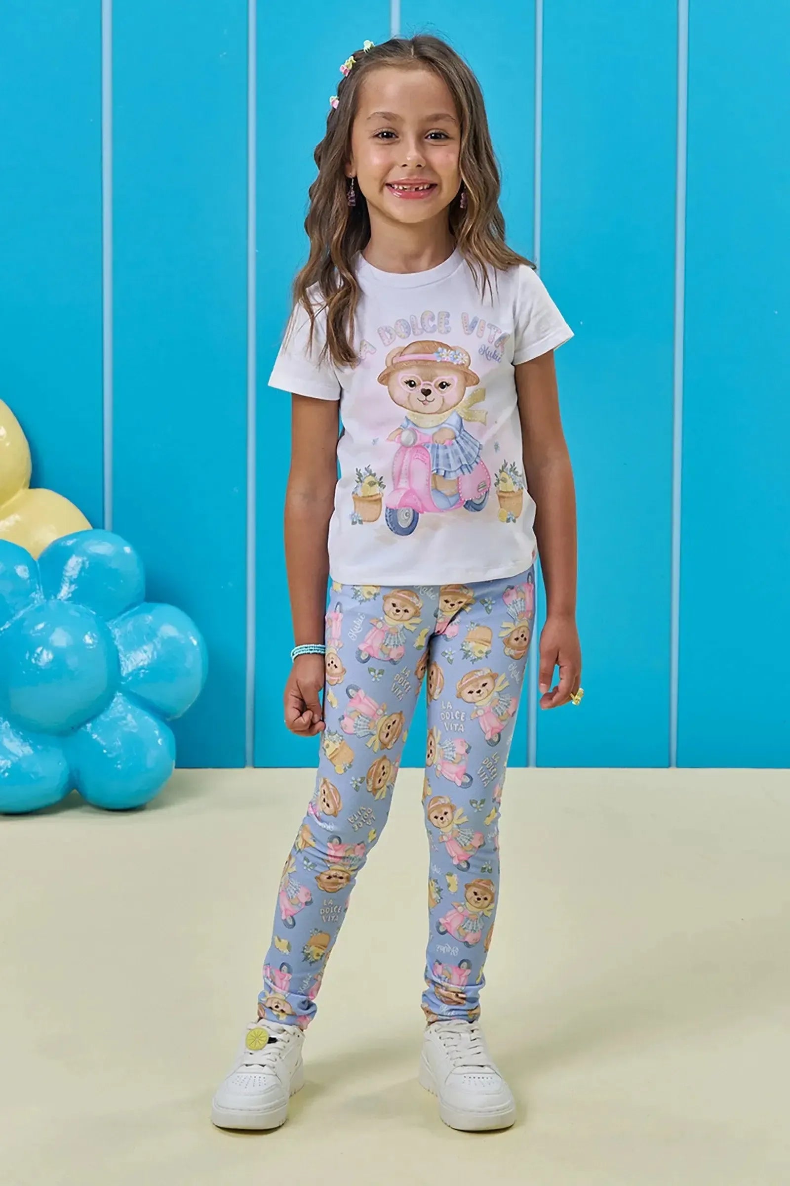 Calça Legging em Molecotton 95608 Kukiê Infantil Menina