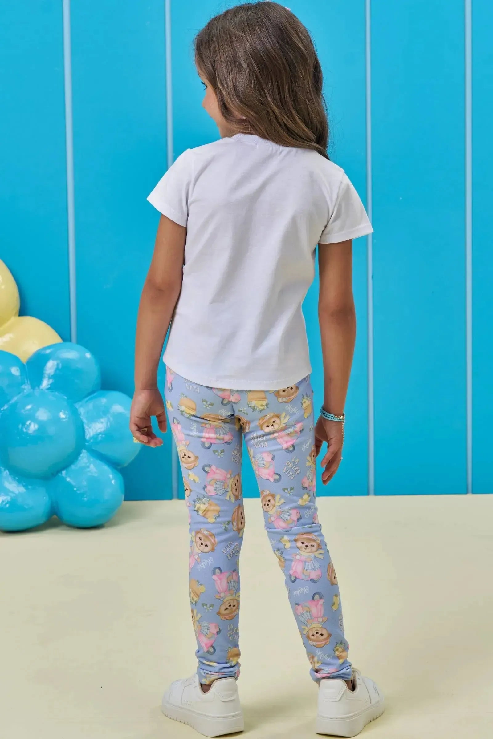 Calça Legging em Molecotton 95608 Kukiê Infantil Menina