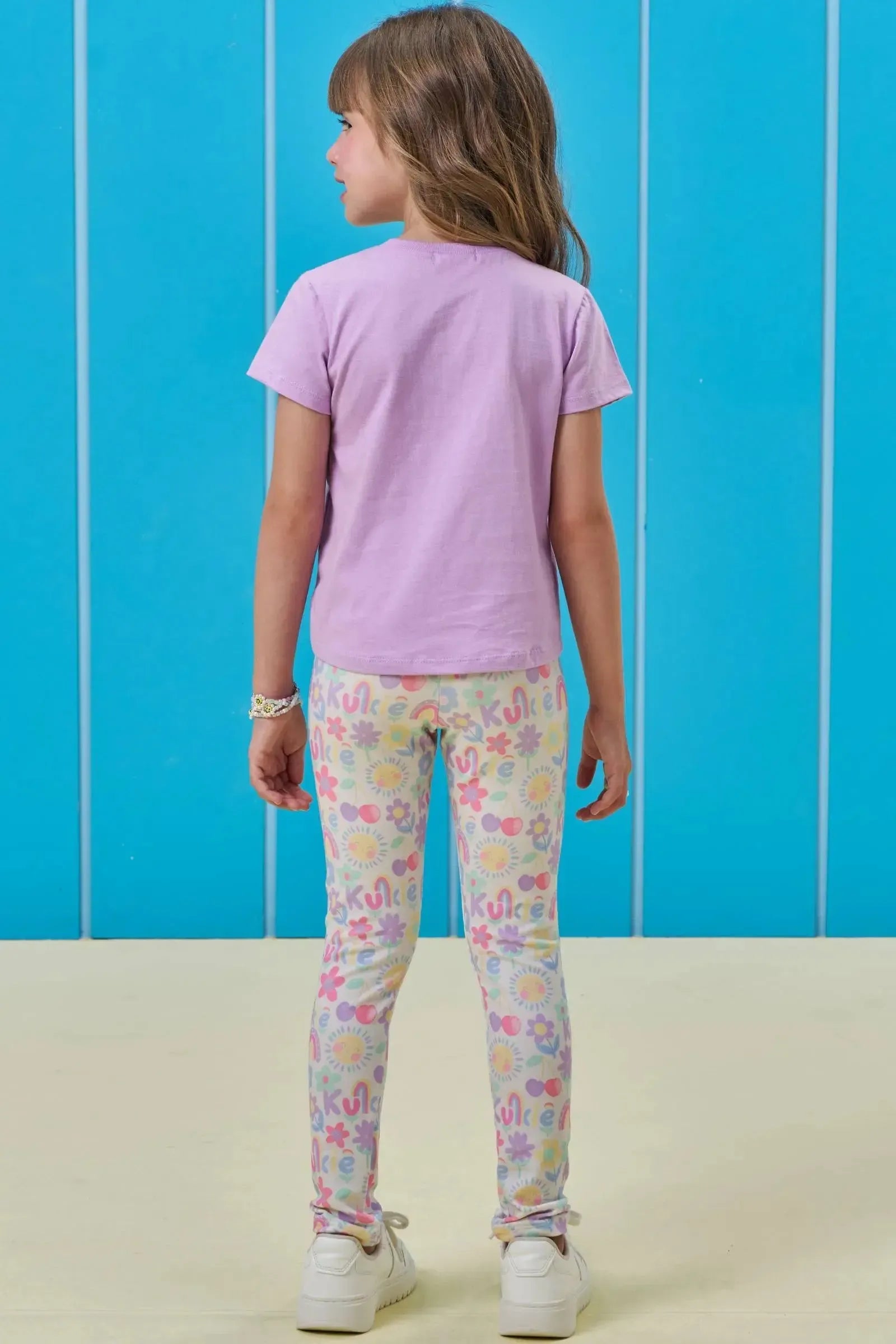 Calça Legging em Molecotton 95964 Kukiê Infantil Menina
