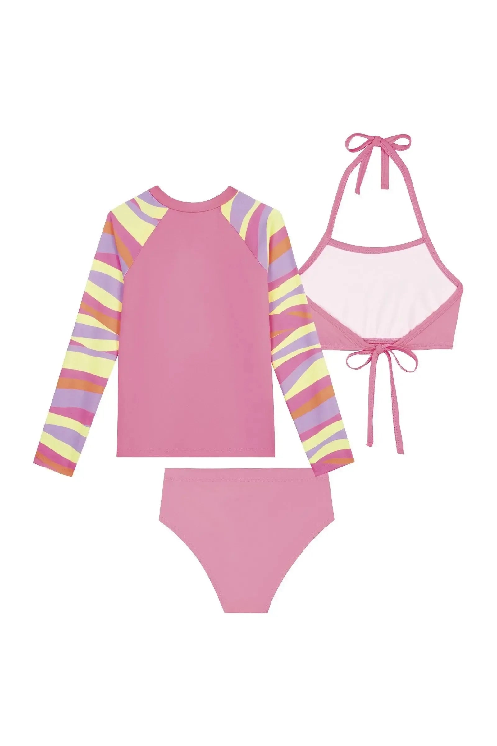 Conjunto de Biquíni e Blusa em Malha com Proteção UV50+ 87449 Kukiê Infantil Menina