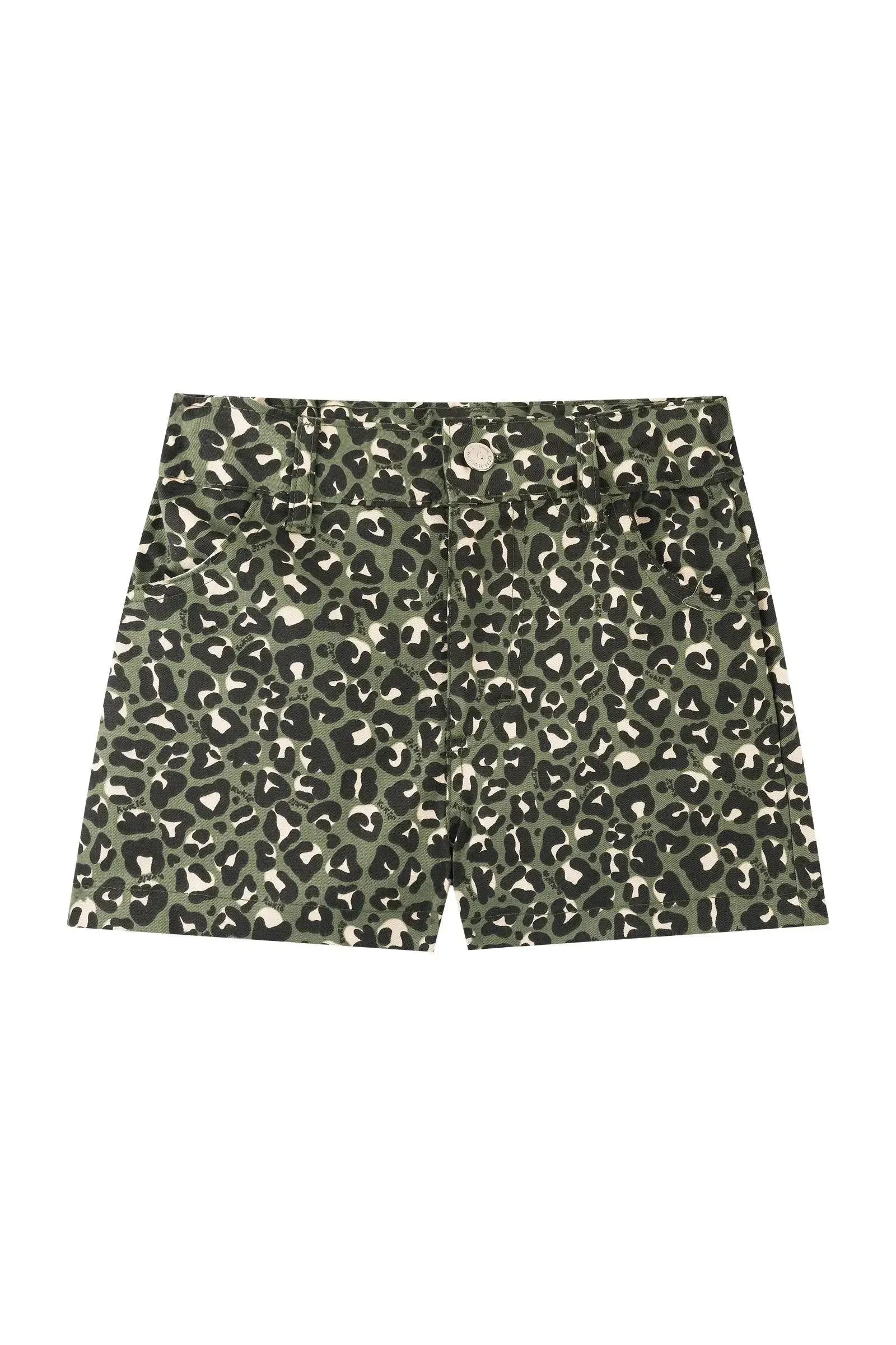 Conjunto de Blusa Boxy Over em Meia Malha e Shorts em Sarja com Elastano 93942 Kukiê Infantil Menina