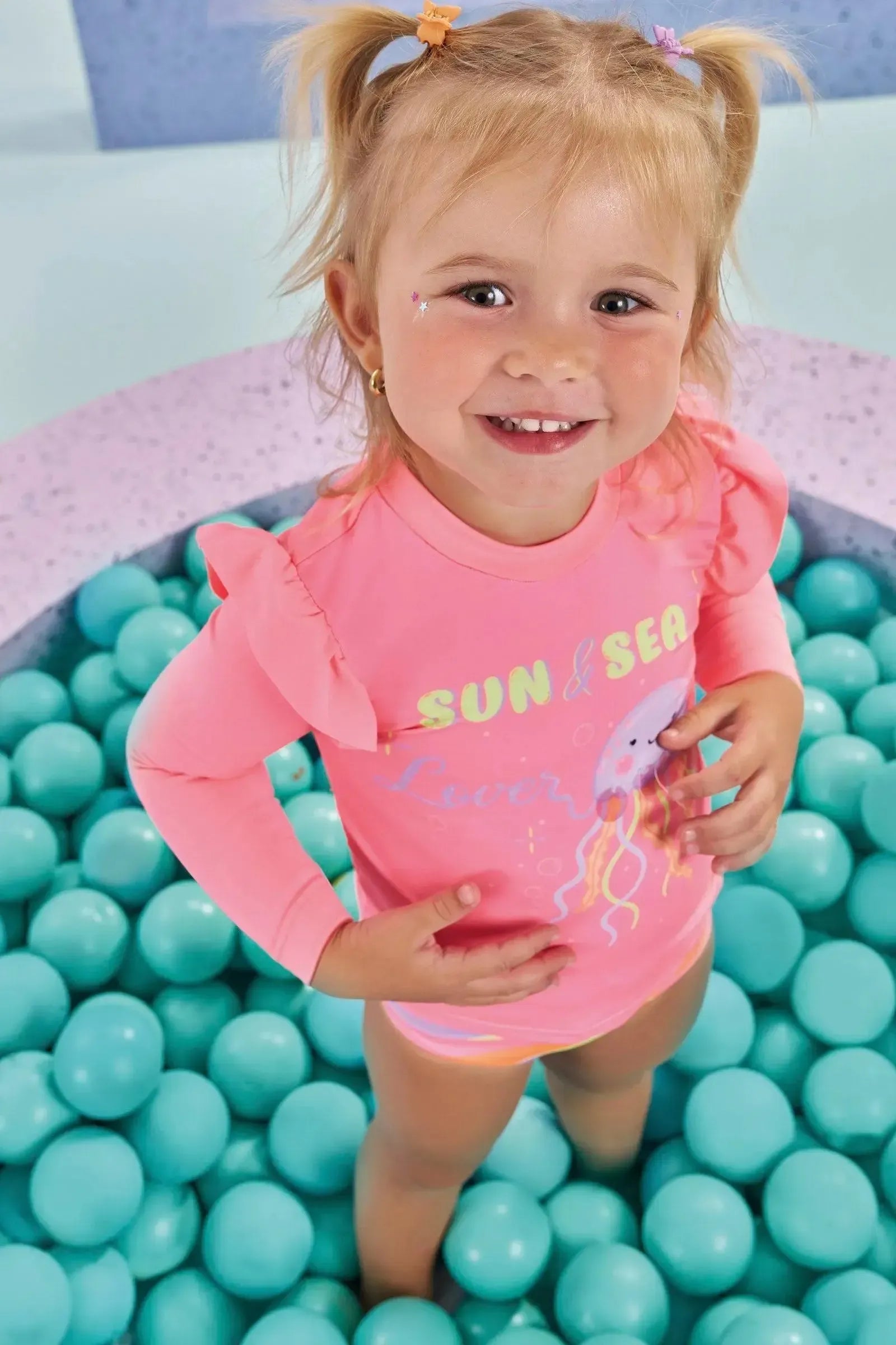 Conjunto de Blusa e Calcinha em Malha com Proteção UV50+ 87744 Kukiê B