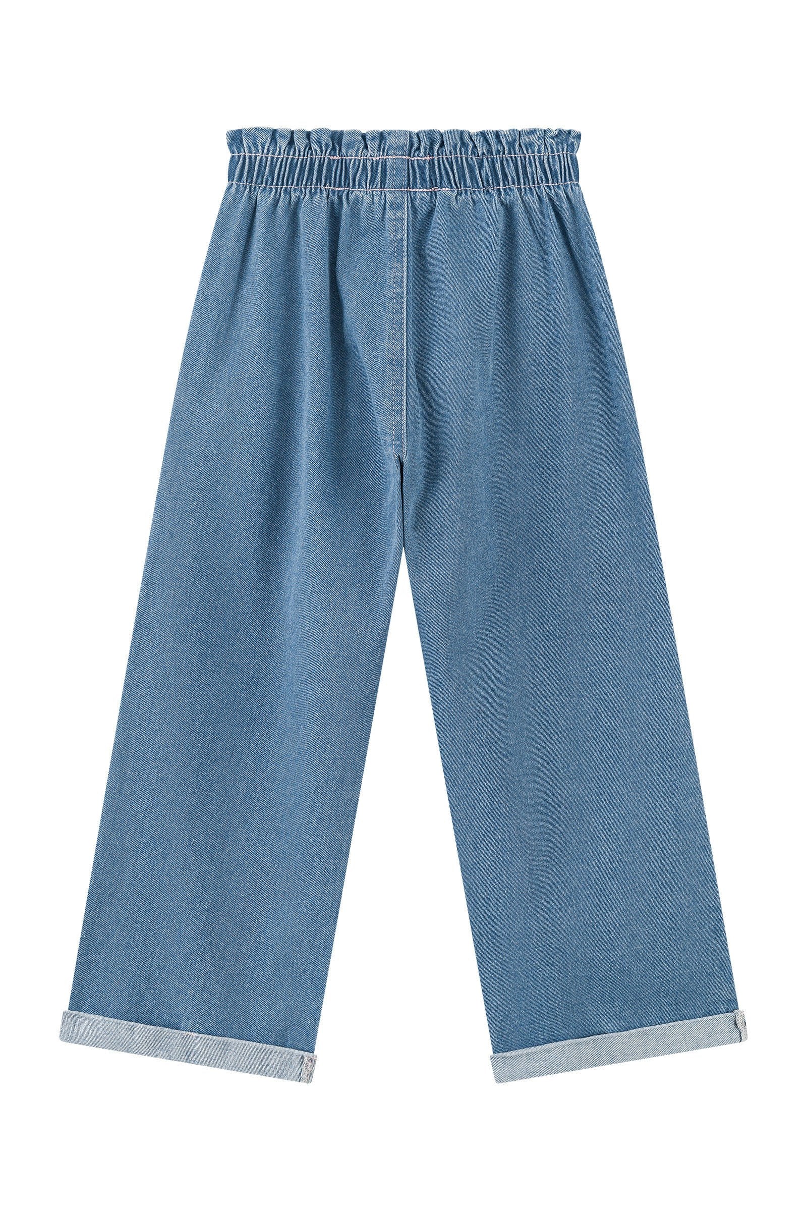 Conjunto de Blusa em Canelado Liz e Calça em Jeans Guga com Elastano 94241 Kukiê Infantil Menina