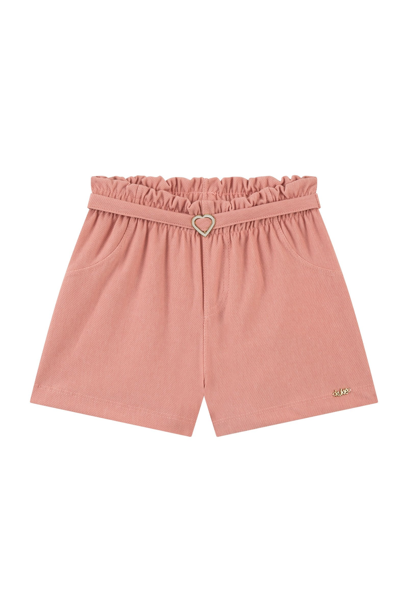 Conjunto de Blusa em Cotton e Shorts em Cotton Jeans 94245 Kukiê Infantil Menina