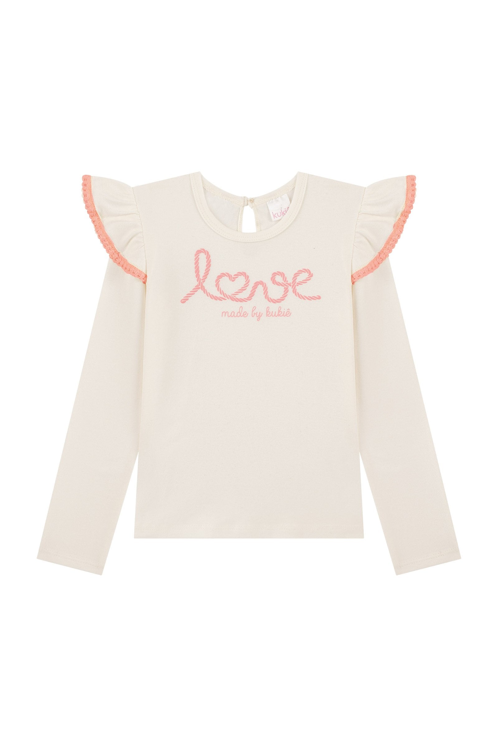 Conjunto de Blusa em Cotton e Shorts em Cotton Jeans 94245 Kukiê Infantil Menina