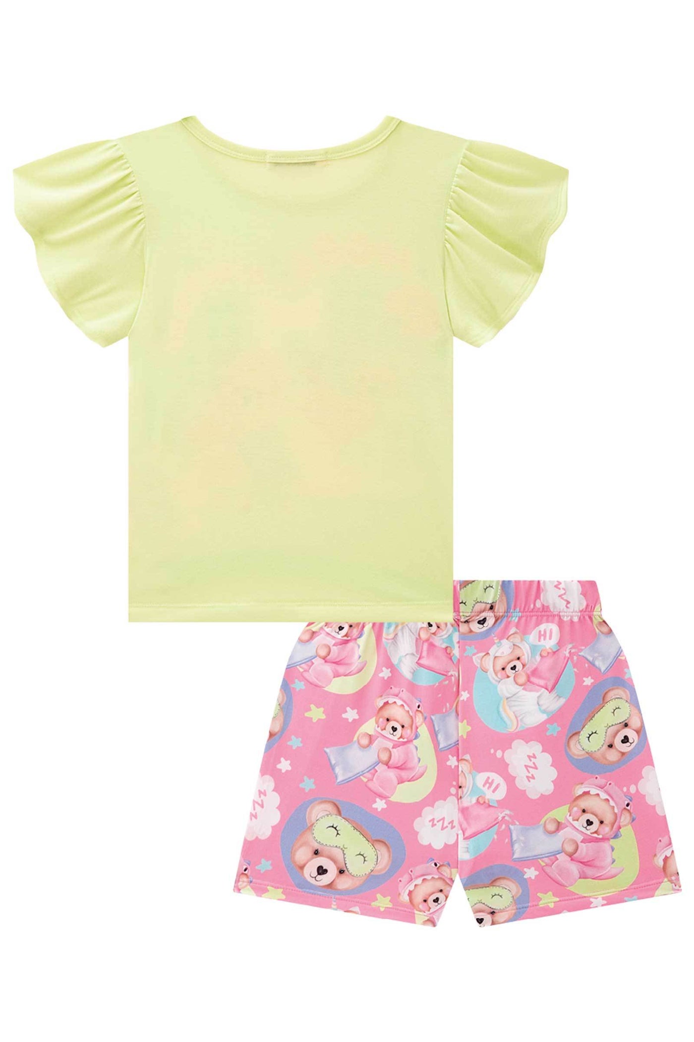 Conjunto de Pijama de Blusa em Malha Fresh e Shorts em Malha Comfy 75068 Kukiê