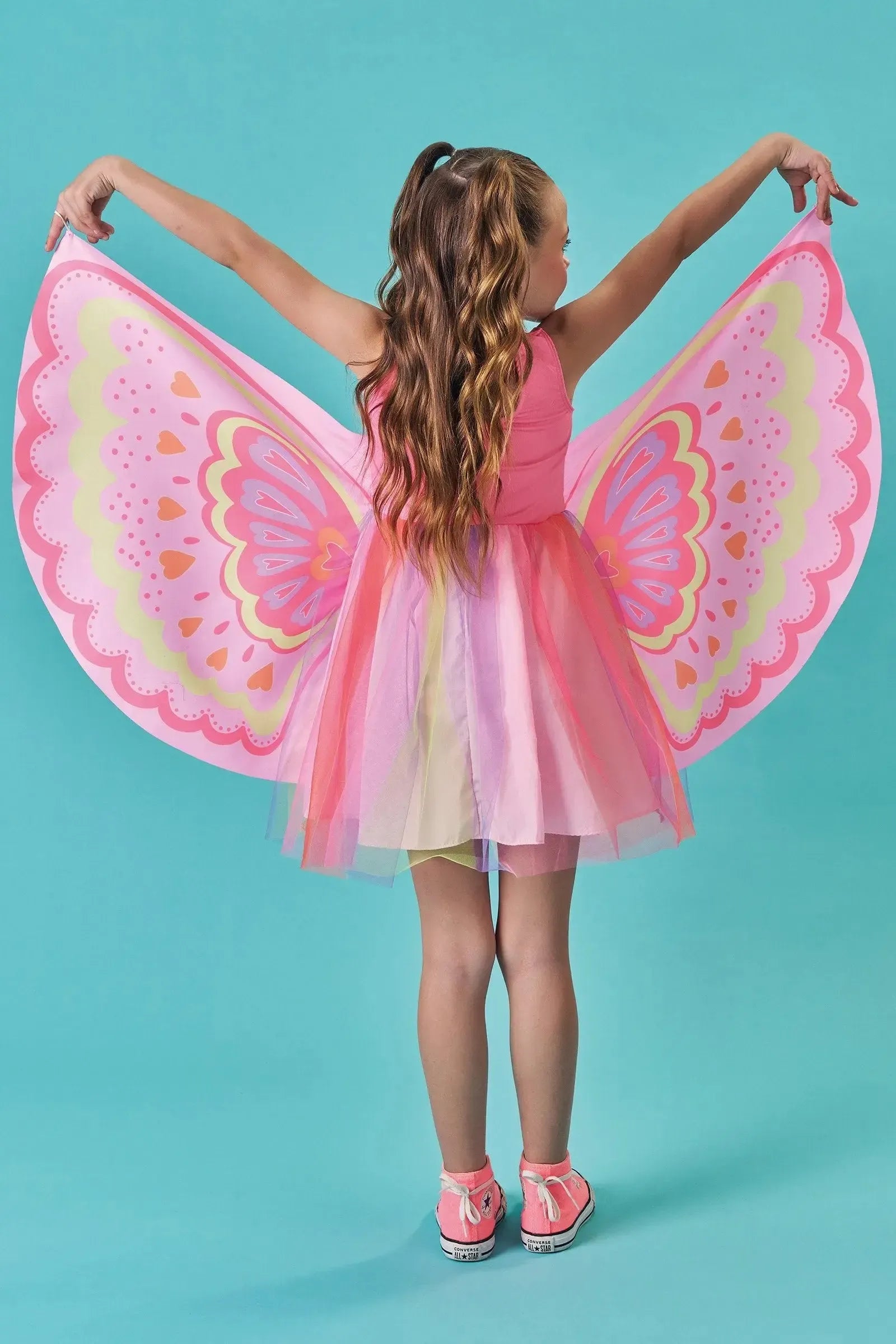 Fantasia de Borboleta em Malha UV e Tule 85746 Infanti Infantil Menina