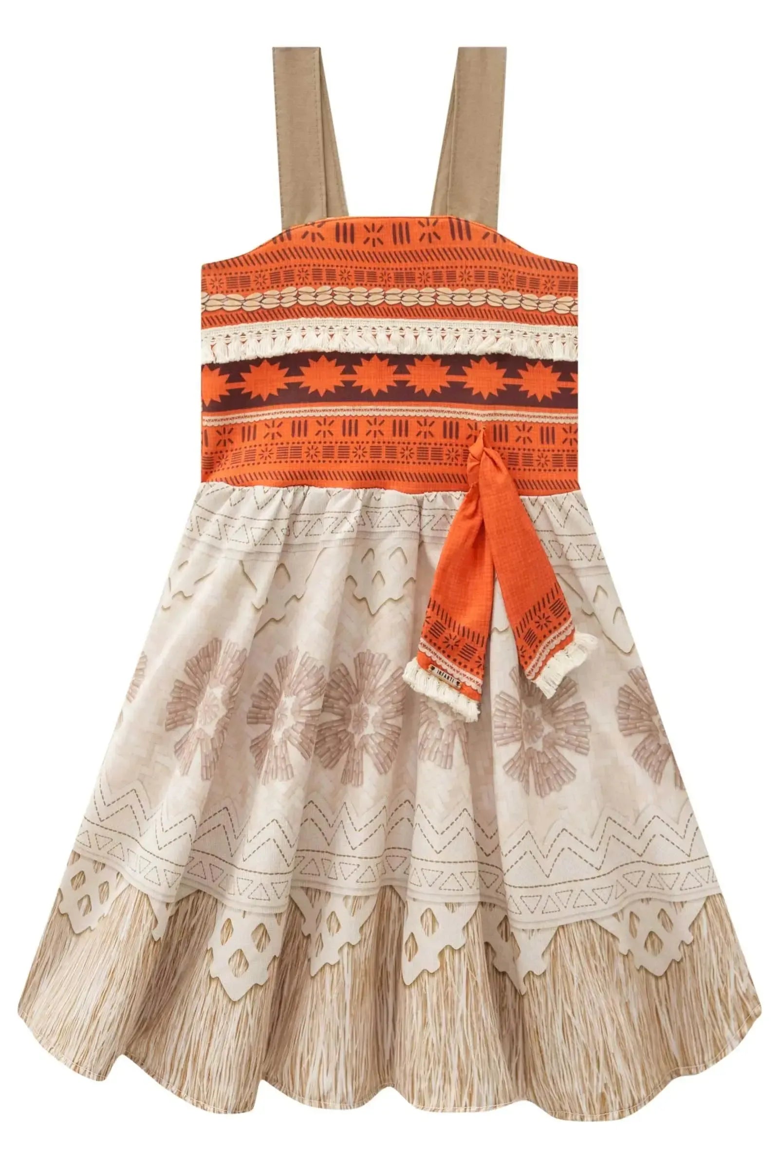 Fantasia de Havaiana em Fly Tech e Nylon 85749 Infanti Infantil Menina