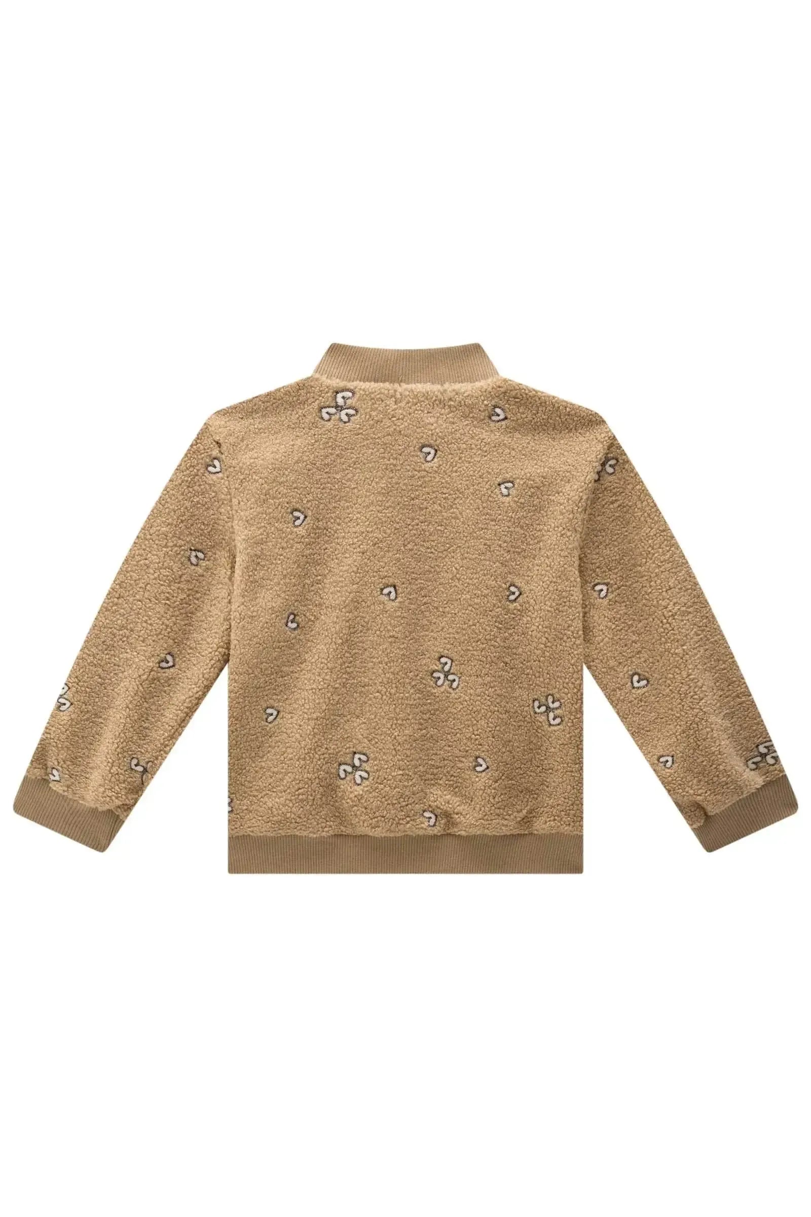 Jaqueta Bomber em Pelo Carneirinho Bordado 90935 Infanti Infantil Menina
