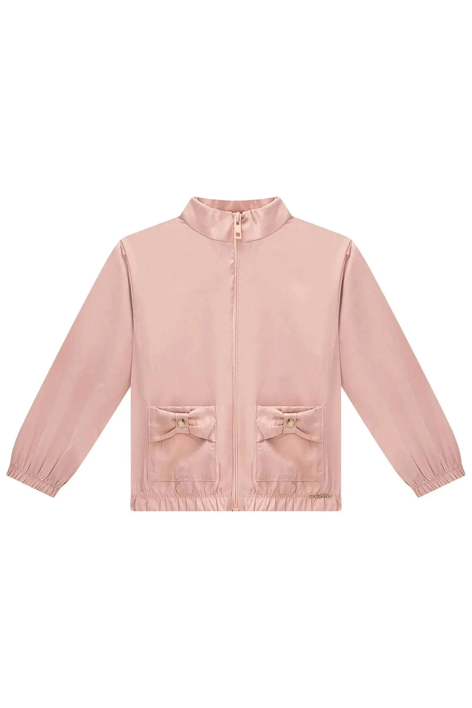 Jaqueta Corta Vento em Nylon Toque de Pêssego 91890 Infanti Infantil Menina
