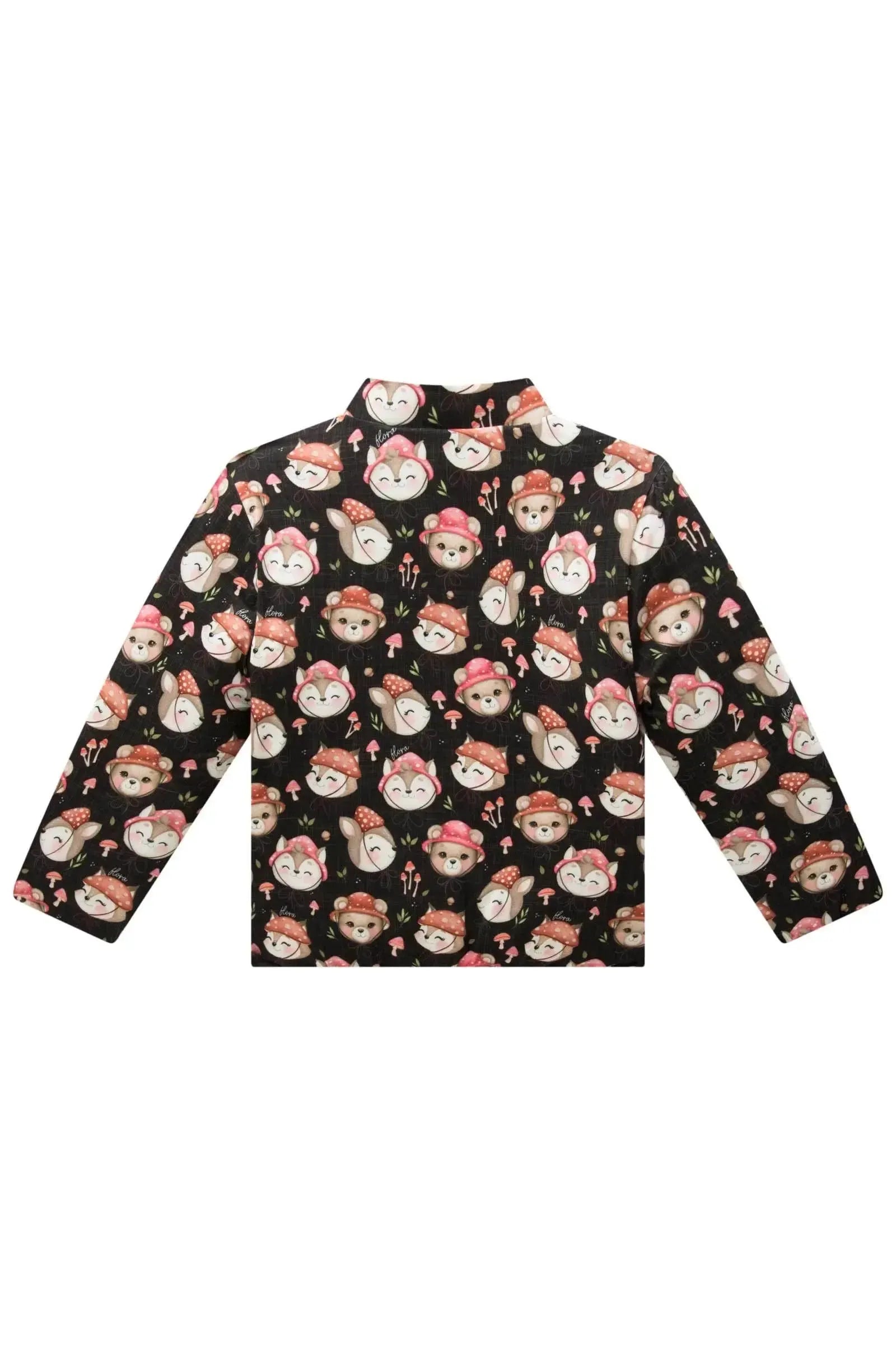 Jaqueta Puffer Reversível em Veludo com Elastano e Malha Comfy 89404 Infanti Infantil Menina