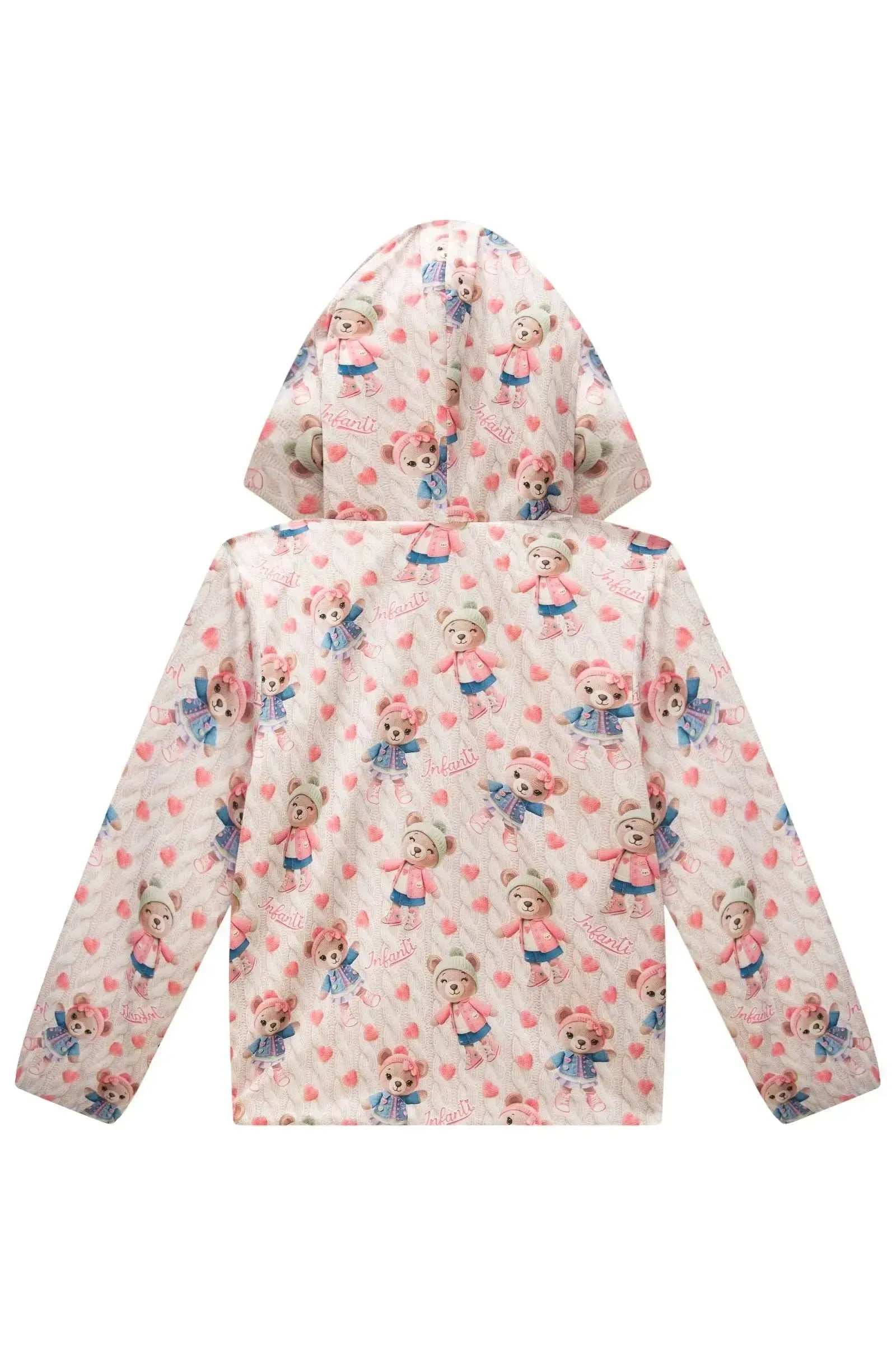 Jaqueta Reversível em Nylon e Pelo Carneirinho 89667 Infanti Infantil Menina