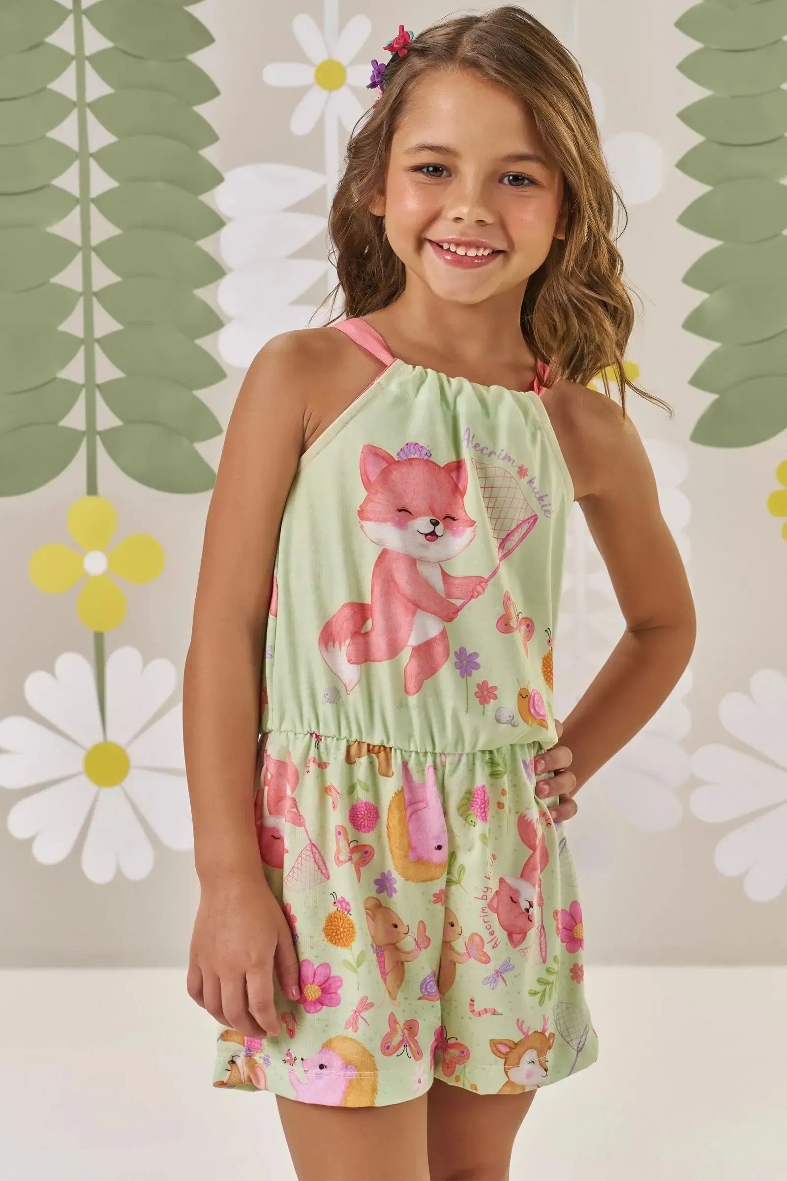 Macaquinho em Malha Fresh 87270 Kukiê Infantil Menina