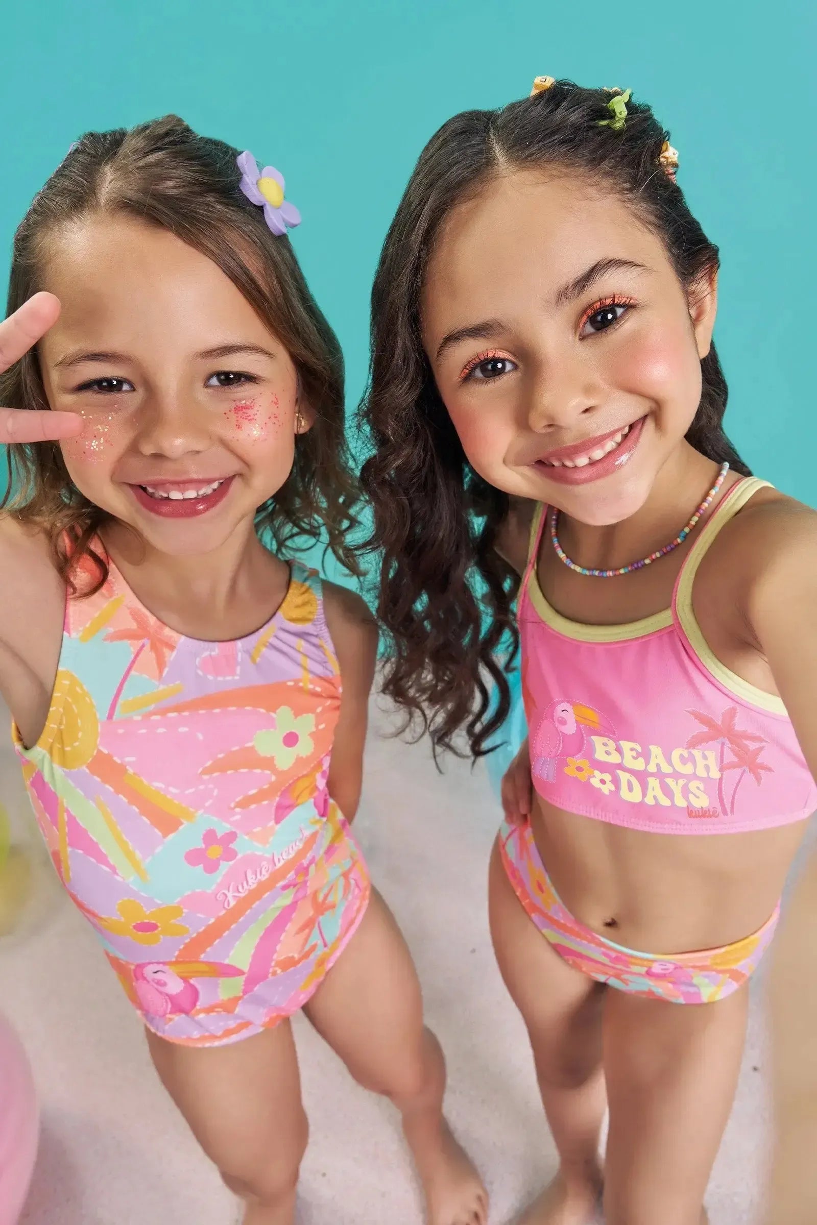 Maiô em Malha com Proteção UV 50+ 83575 Kukiê Infantil Menina