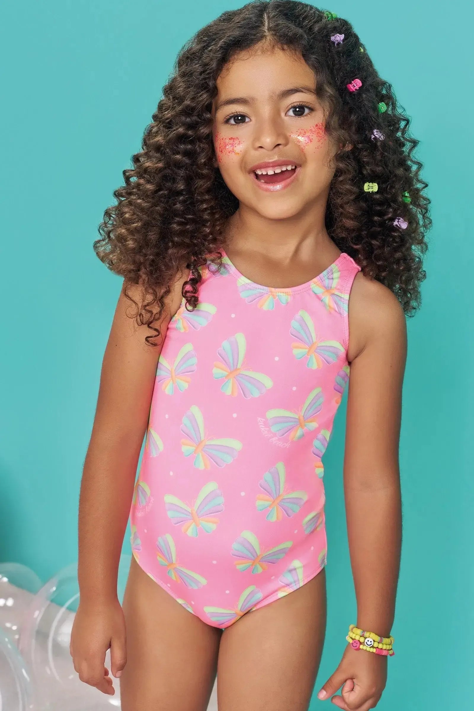 Maiô em Malha com Proteção UV 50+ 83575 Kukiê Infantil Menina