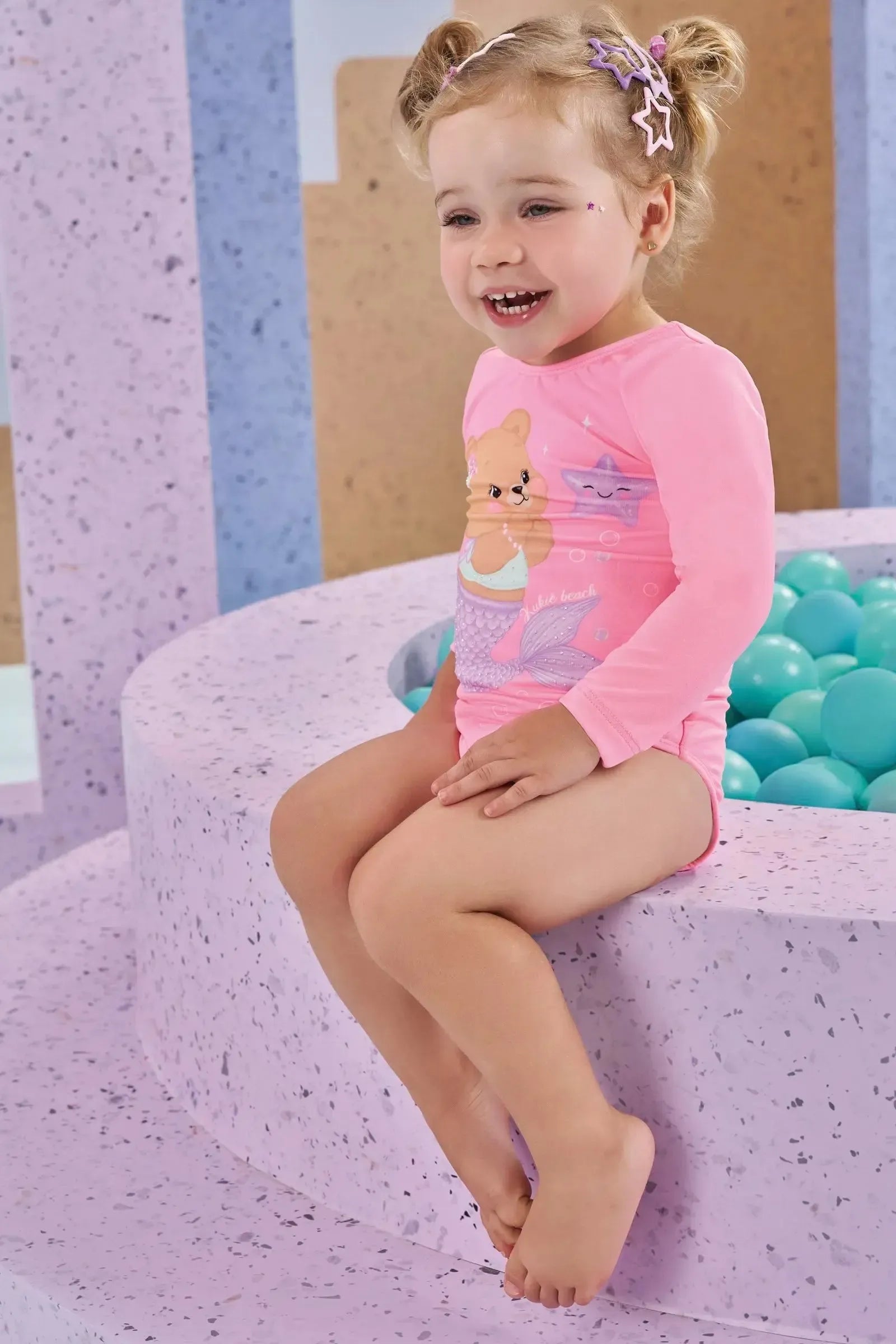 Maiô em Malha com Proteção UV50+ 87748 Kukiê Bebê Menina