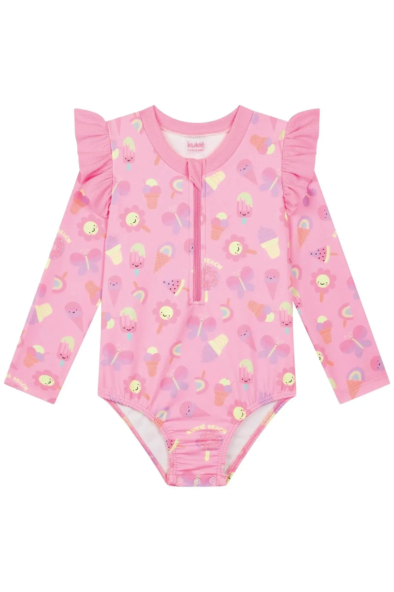 Maiô em Malha com Proteção UV50+ 87749 Kukiê Bebê Menina