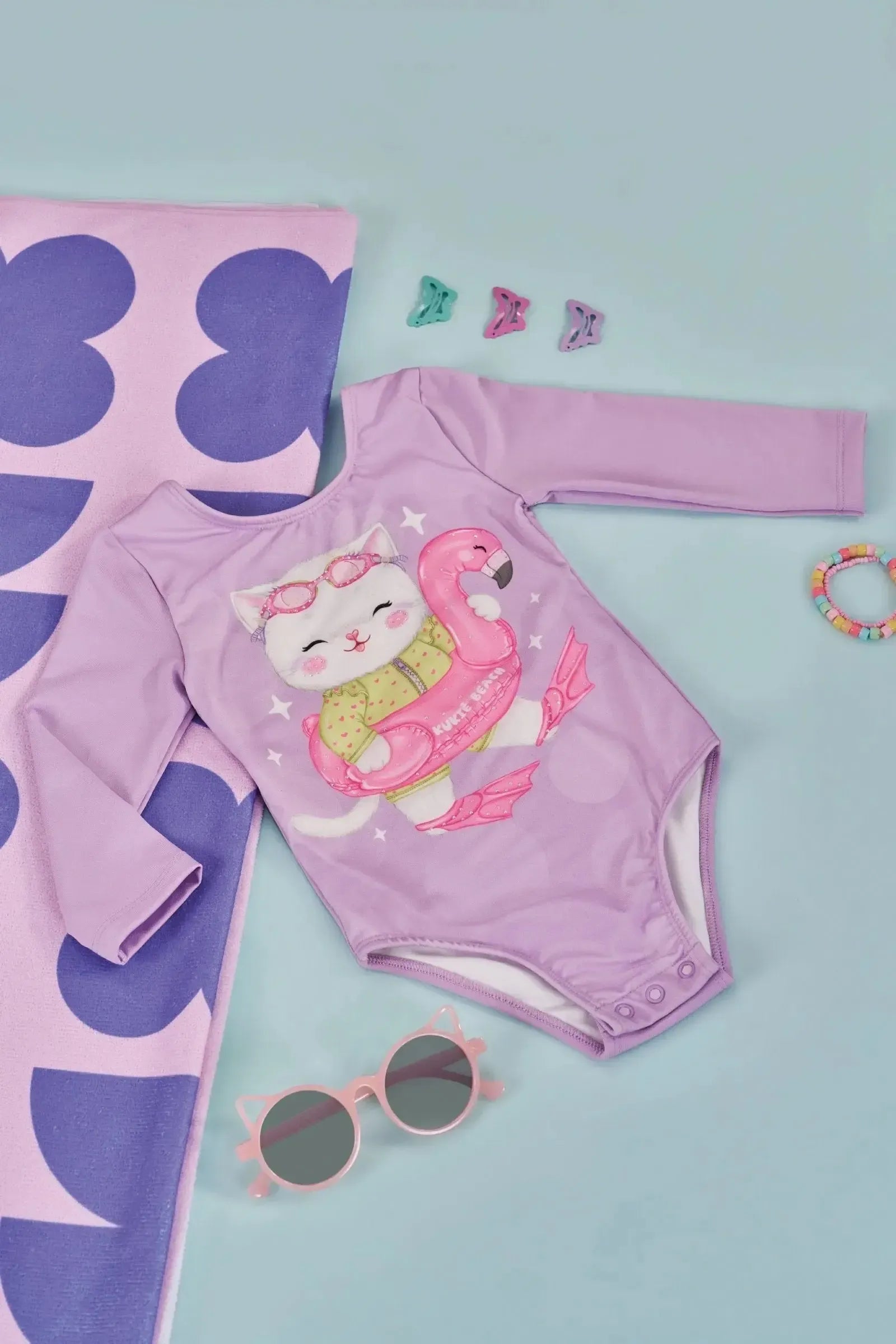 Maiô em Malha com Proteção UV50+ 88931 Kukiê Bebê Menina