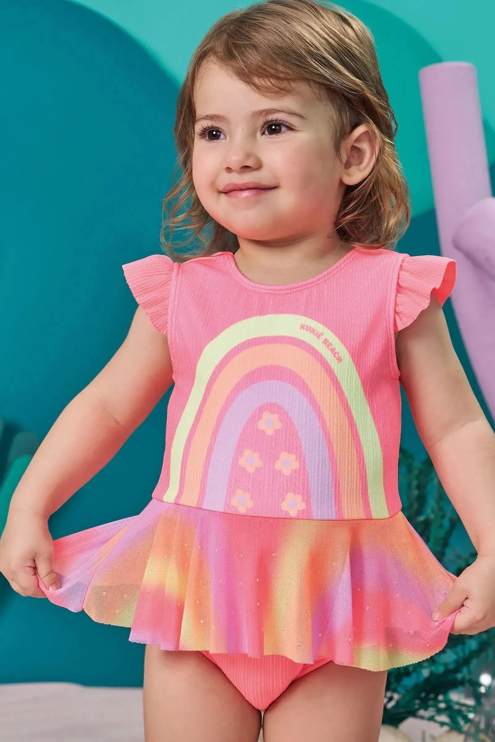 Maiô em Malha Malha com Proteção UV50+ 83710 Kukiê Bebê Menina