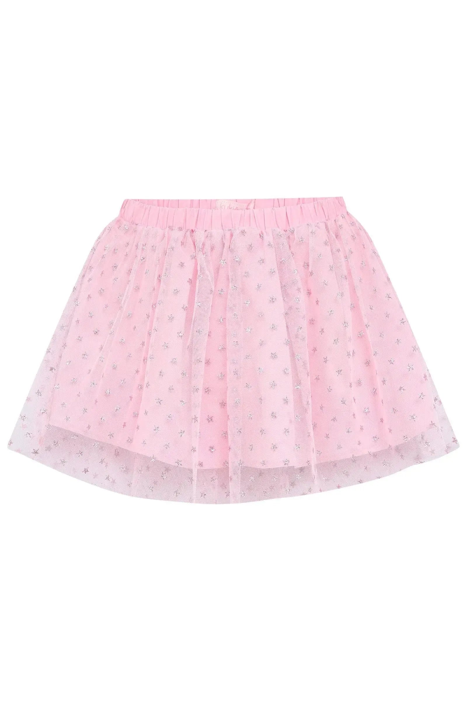 Saia em Tule Glitter Estrelas 97262 Kukiê Infantil Menina