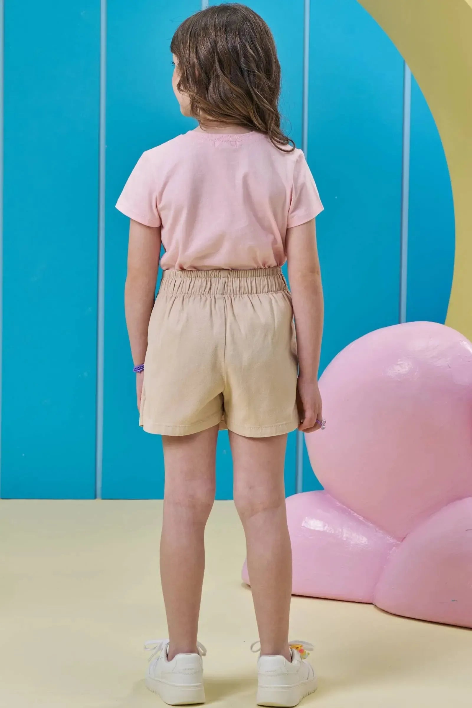 Short Saia em Sarja com Elastano 95968 Kukiê Infantil Menina