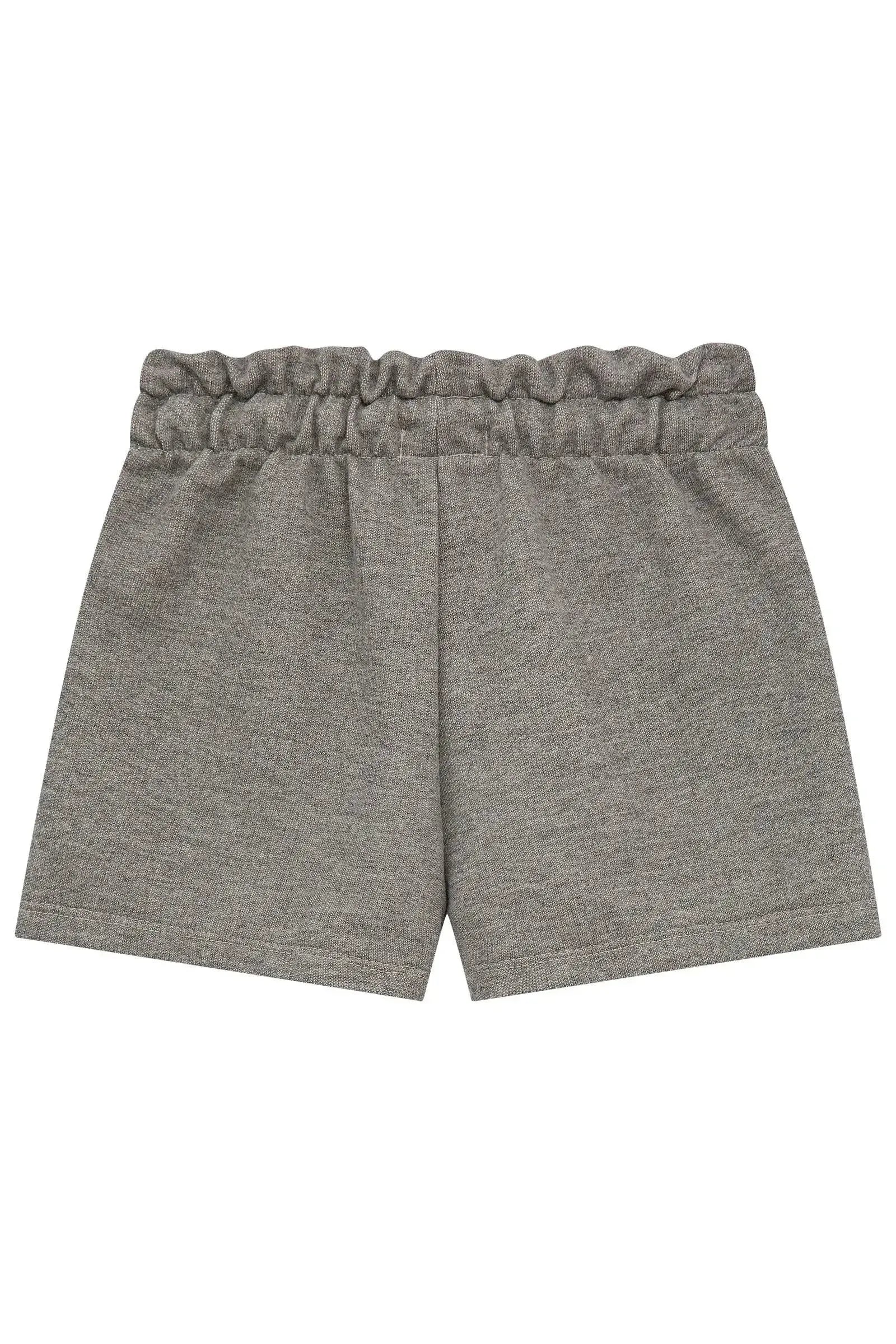 Shorts em Moletom sem Pelúcia 94350 Kukiê Infantil Menina