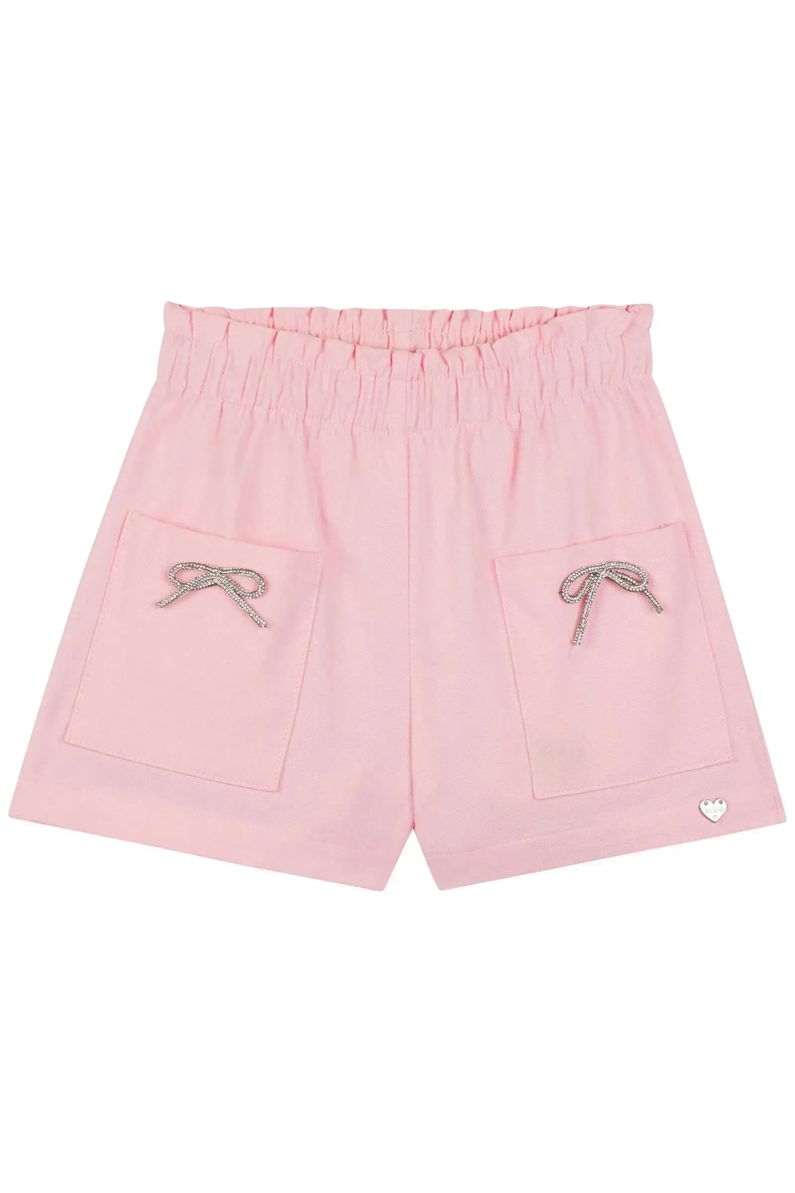 Shorts em Sarja com Elastano 87317 Kukiê Infantil Menina