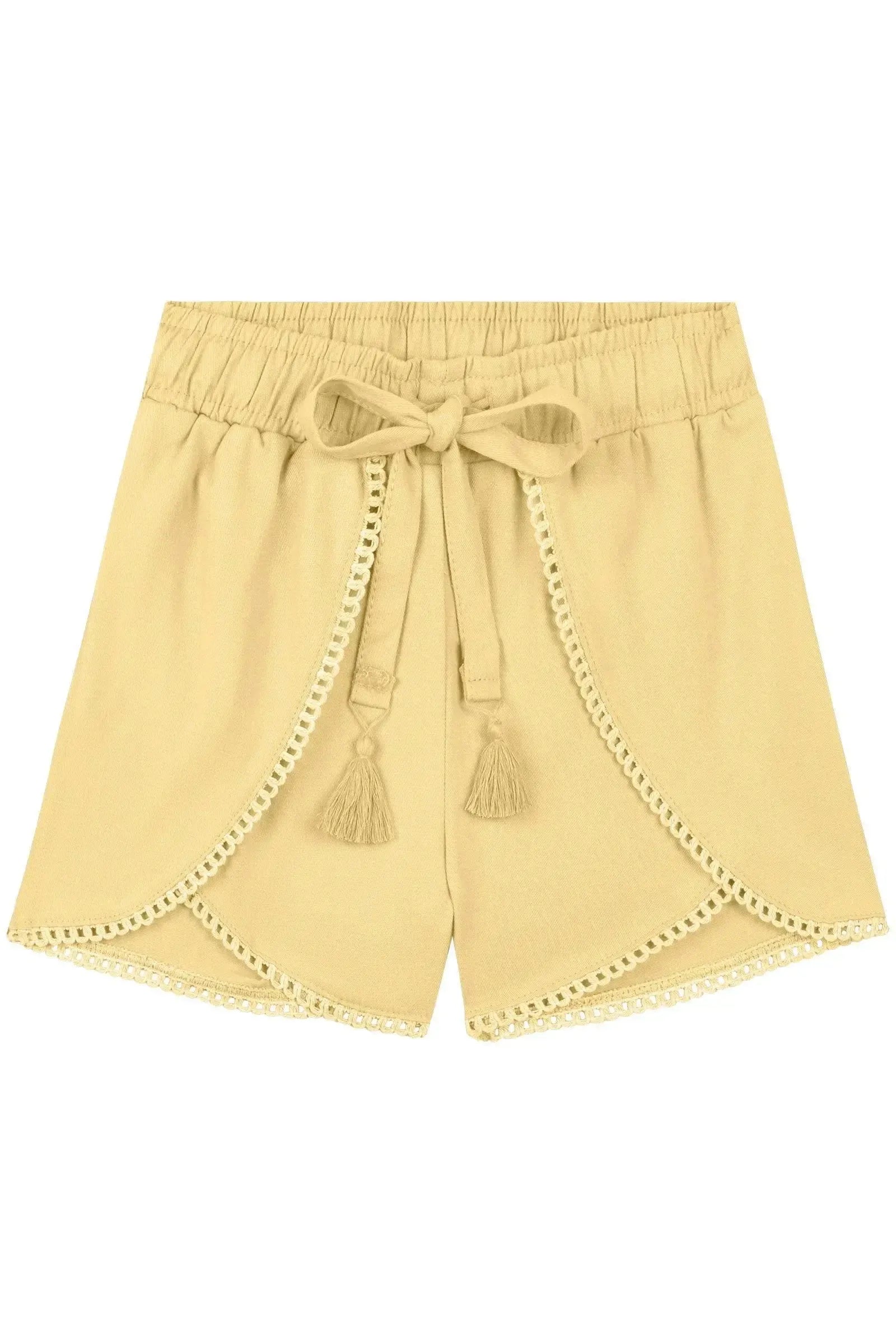 Shorts em Sarja com Elastano 88046 Kukiê Infantil Menina