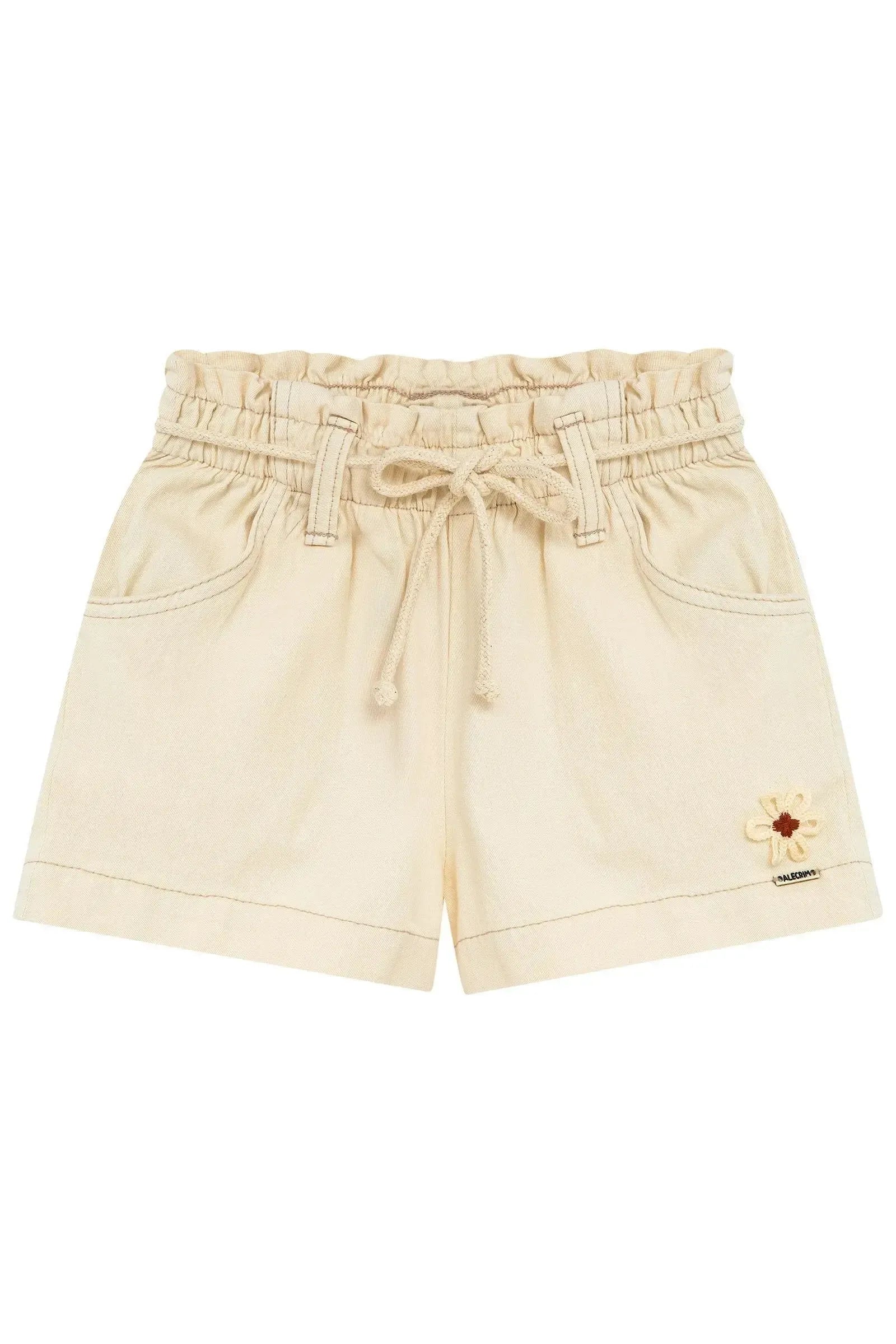 Shorts em Sarja com Elastano 95570 Kukiê Infantil Menina