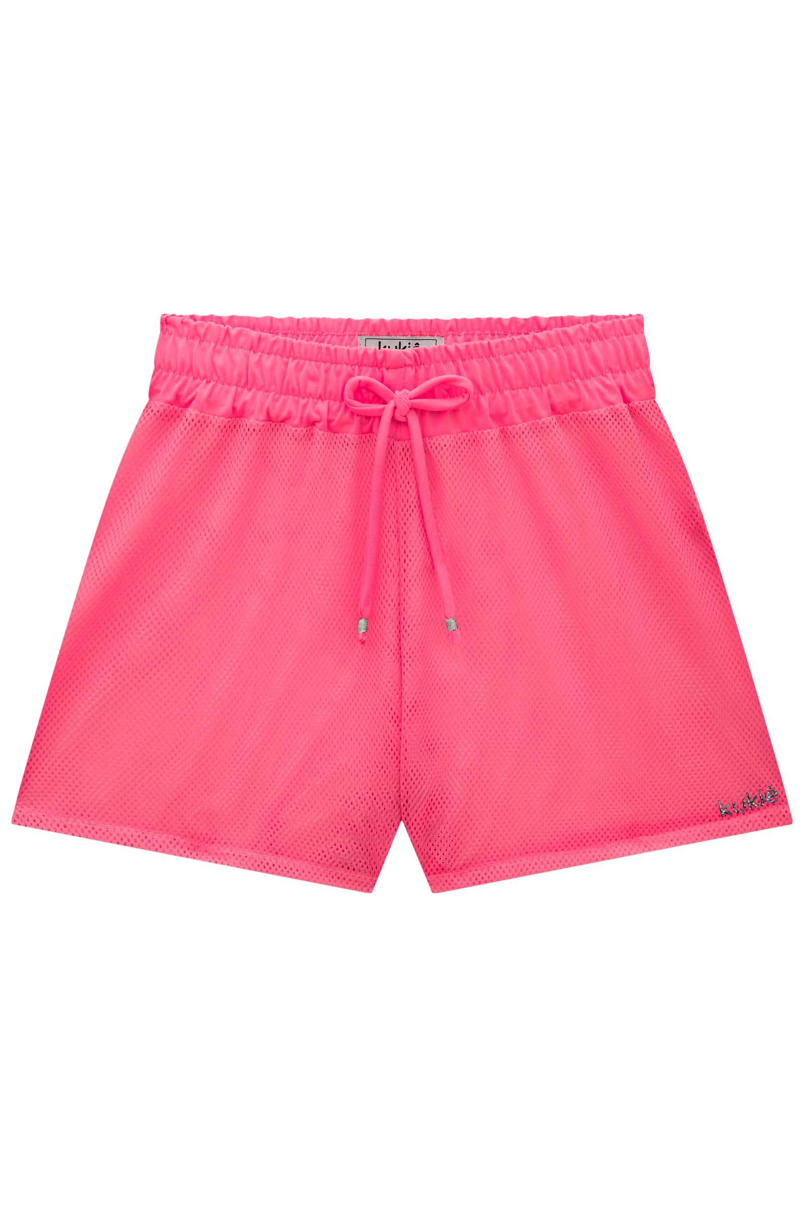 Shorts em Tela Fashion 74703 Kukiê