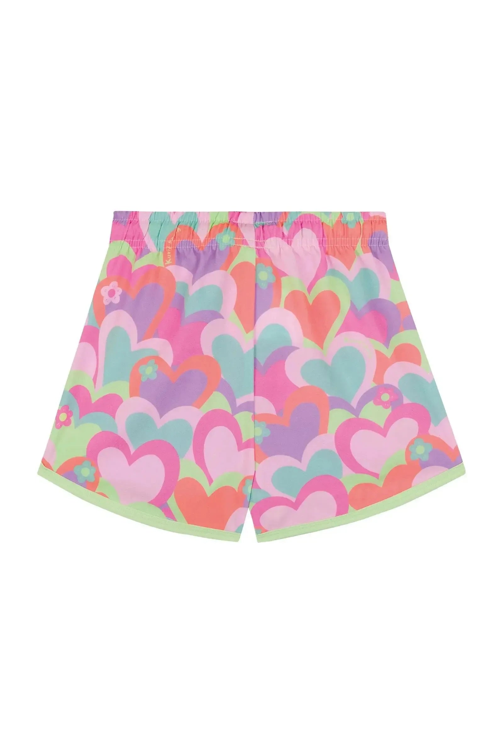 Shorts Saída de Praia em Nylon com Elastano 88927 Kukiê Infantil Menina