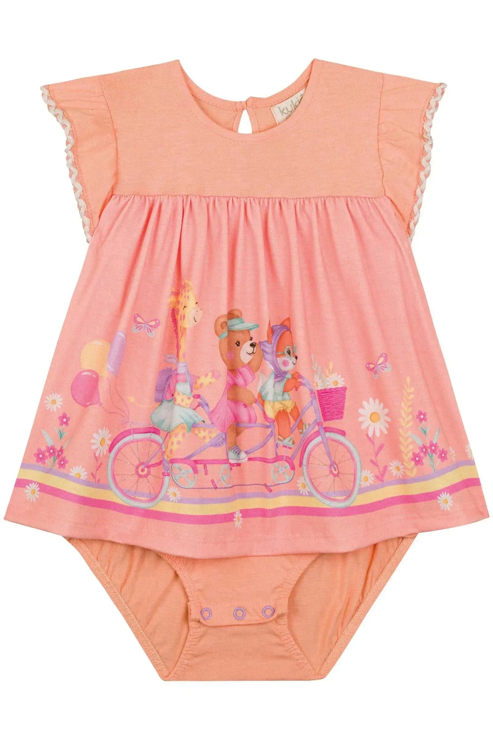 Vestbody em Meia Malha 86697 Kukiê Bebê Menina