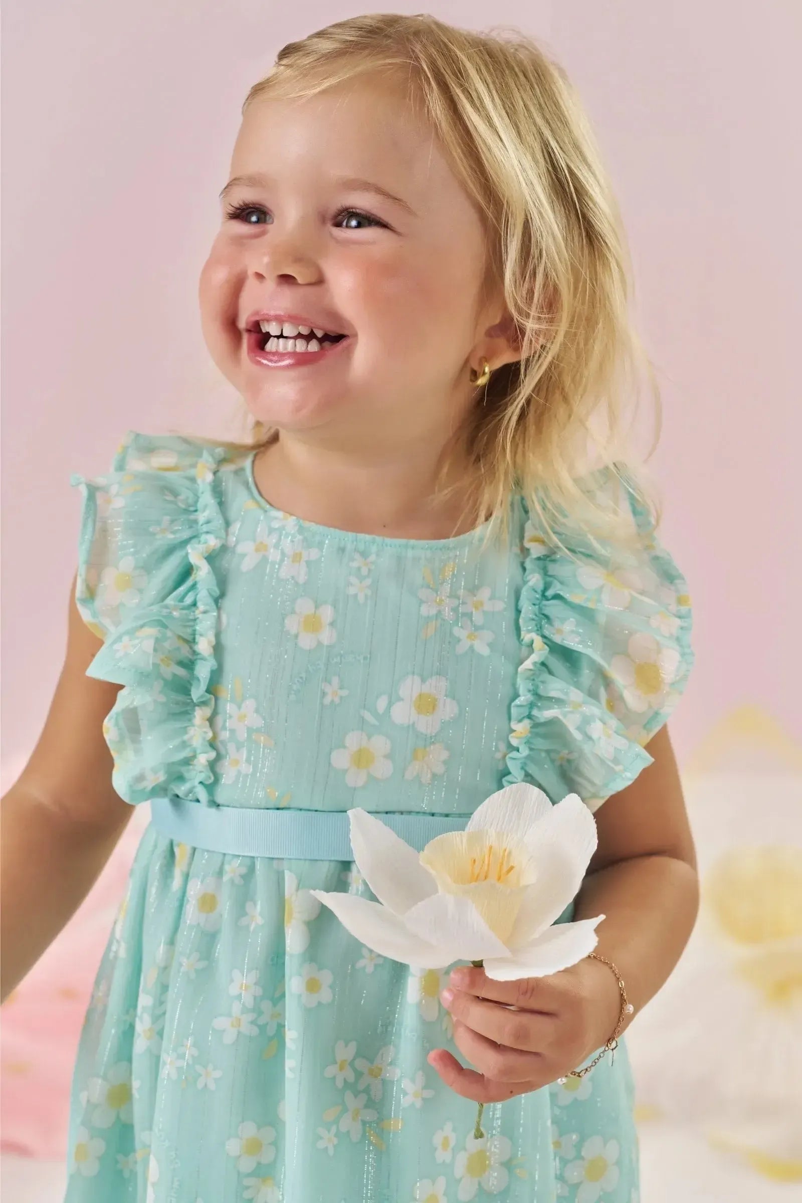 Vestido em Chiffon Brilho 88857 Kukiê Bebê Menina